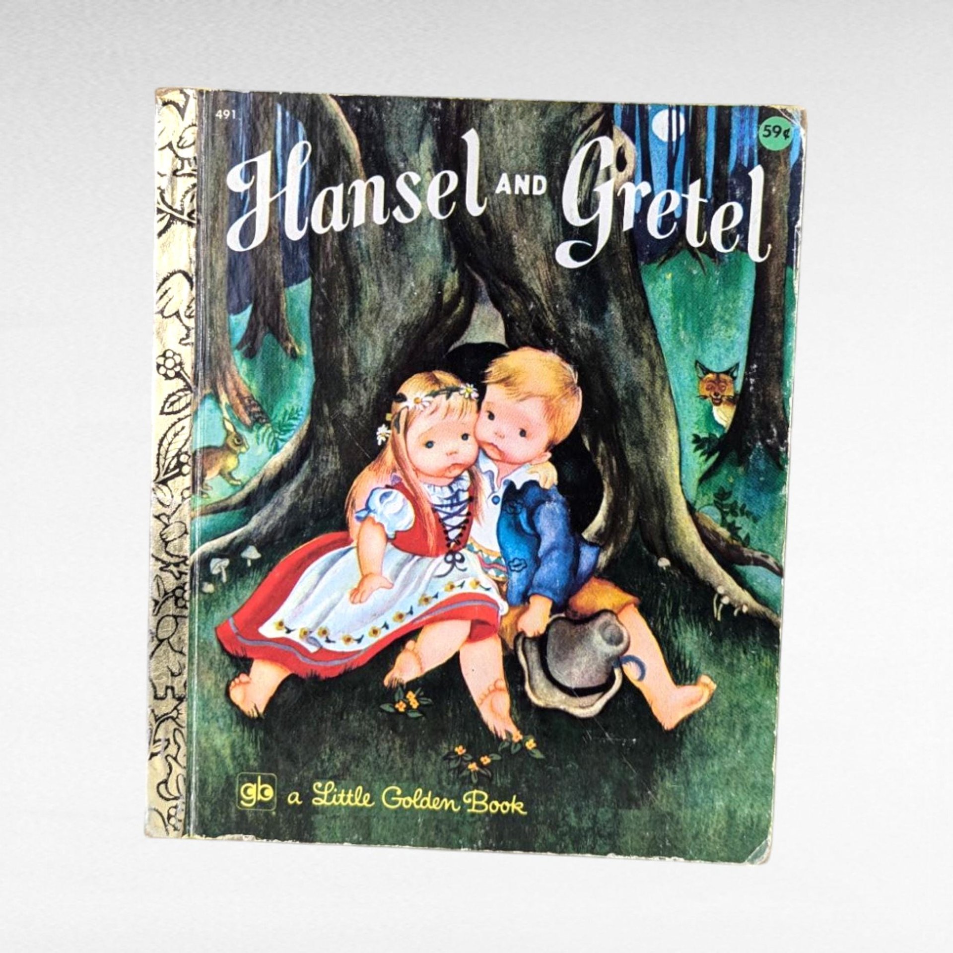 Set of 4 Vintage Little Golden Books, Disney Lady, Hansel & Gretel, Mother Goose, The Little Engine That Could, Children's Story Collection