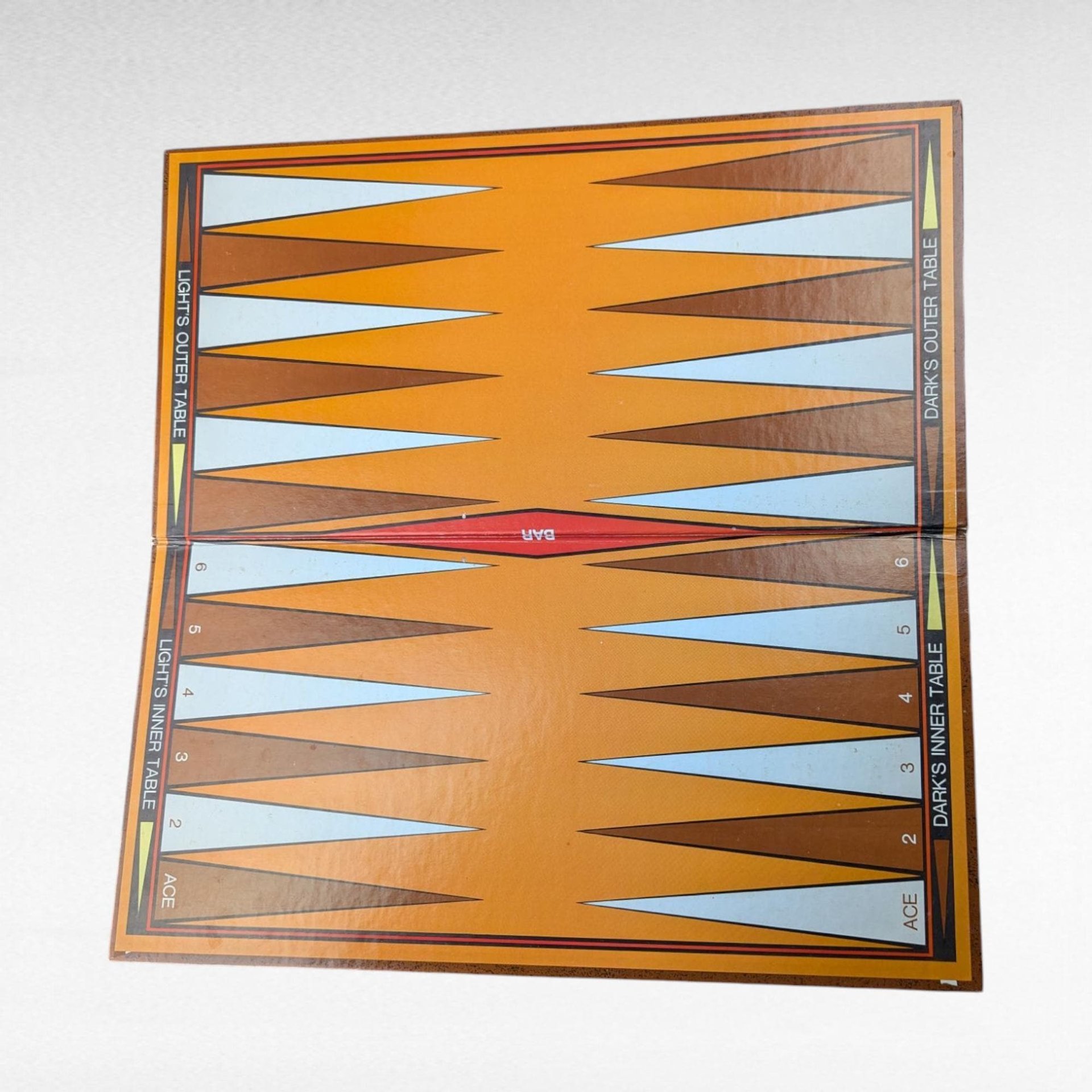 1974 Whitman Backgammon Board Game with Pieces & Instructions, Complete Set, Classic Family Game