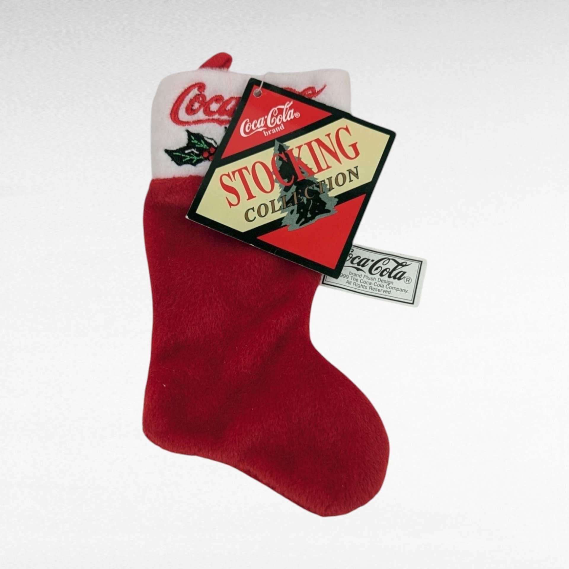 Vintage Coca Cola Christmas Lot: Hallmark Stickers, Stocking, Figurine, Ornaments - Holiday Collectibles