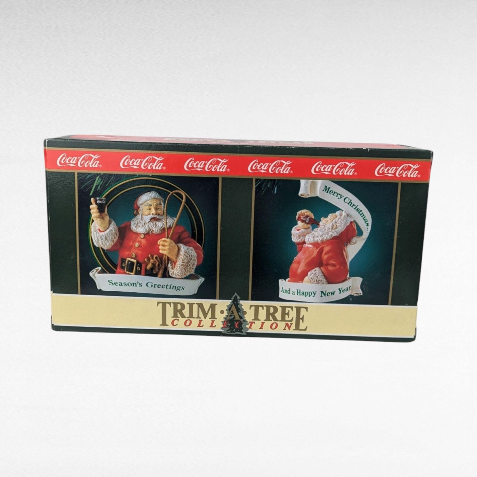 Vintage Coca Cola Christmas Lot: Hallmark Stickers, Stocking, Figurine, Ornaments - Holiday Collectibles
