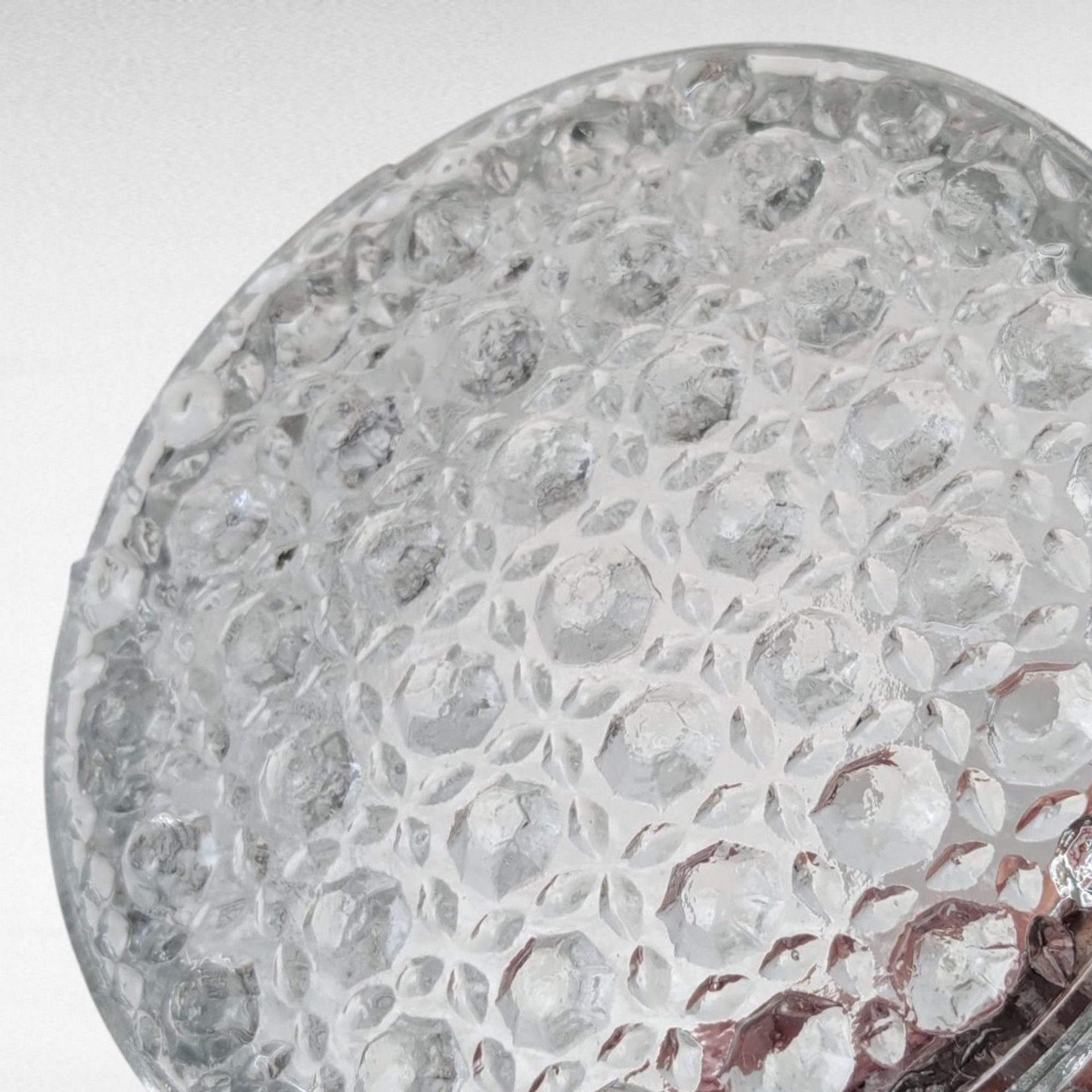 Vintage Glass Powder Dish with Metal Lid, Crystal Cut Vanity Jar, Decorative Bathroom Storage, Jewelry Box Gift