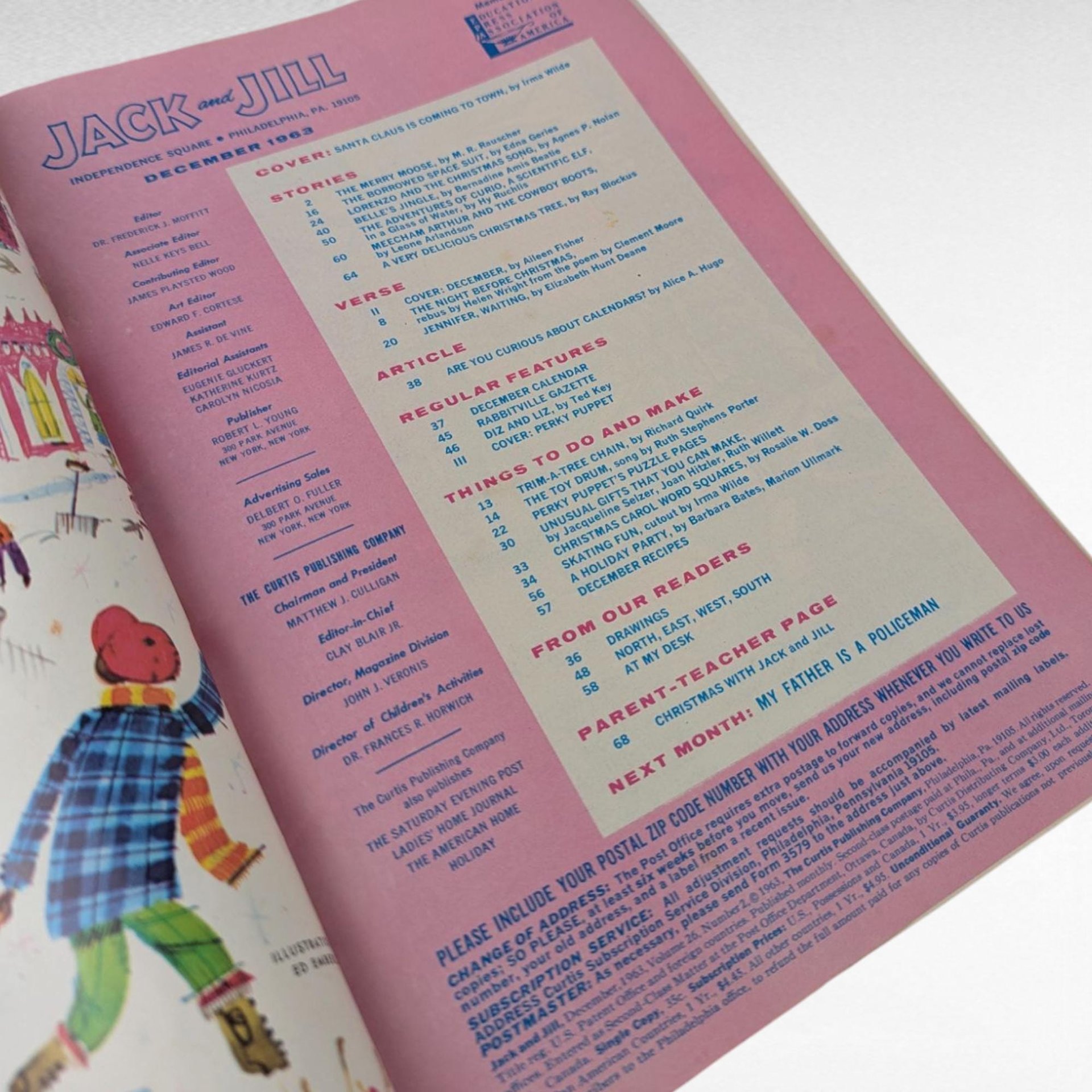 1963 Jack and Jill Magazines, August & December Issues, Vintage Children's Magazine, Collectible Kids Literature