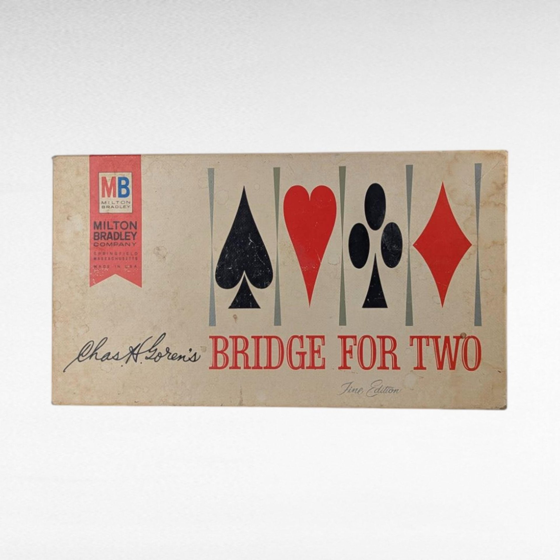 Vintage 1960s MB Chas Goren's Bridge for Two Game, Complete Card Game, Partner Bridge, Gift for Card Players, Retro Game