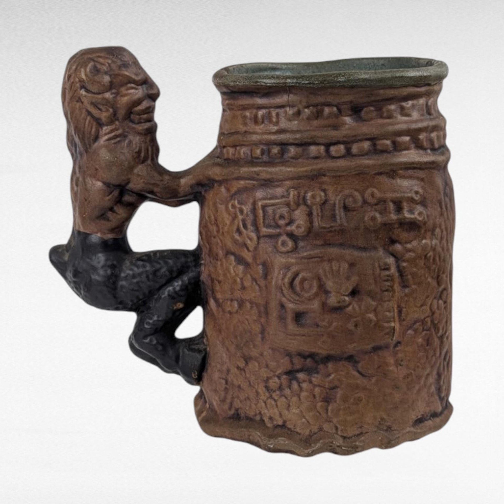 1971 Rumph Handmade Mug, Unique Handle, Collectible Stoneware, Gift for Art Lovers, Unique Drinkware
