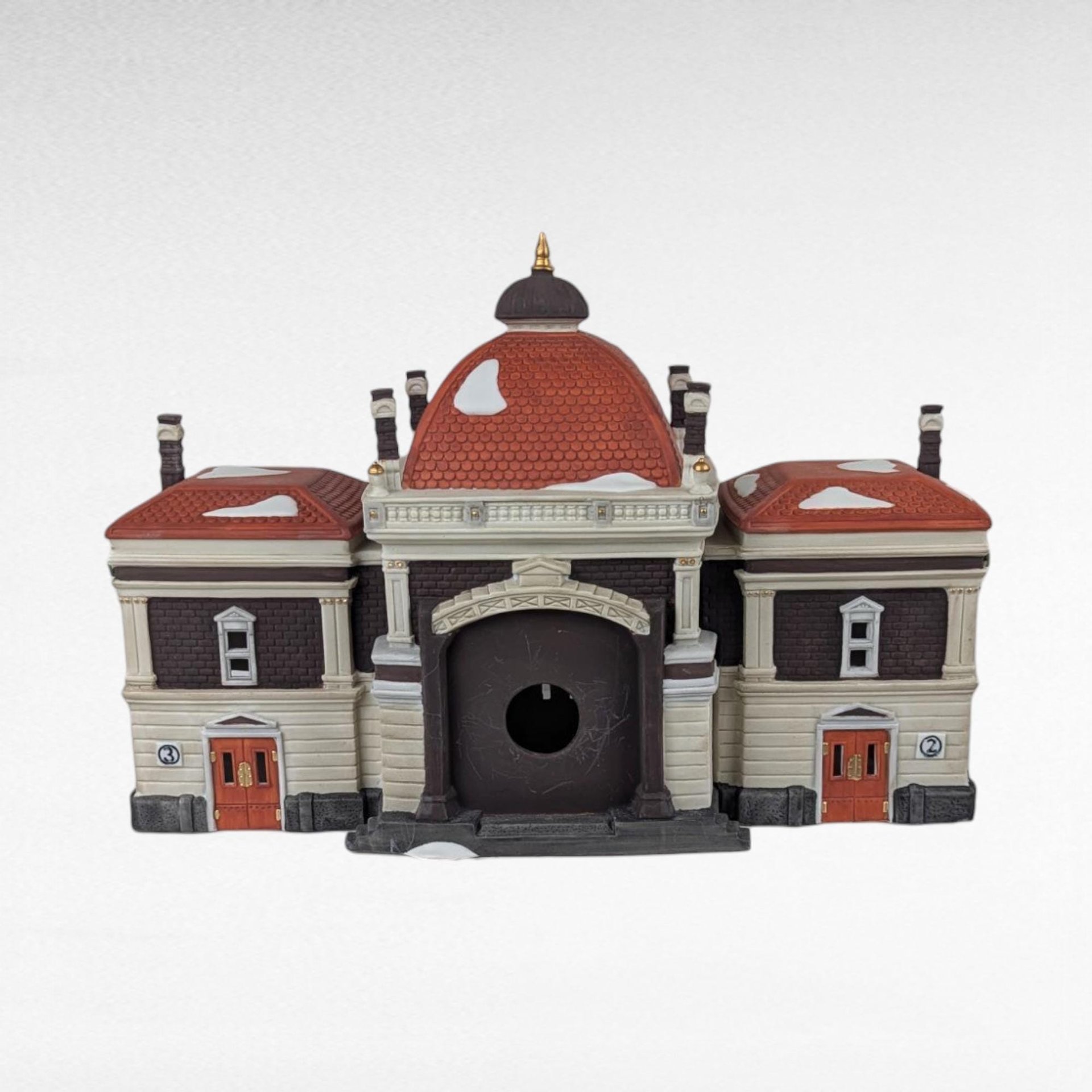 1989 Dept 56 Victoria Station, Dickens Village Building, Lit Christmas Village Display, Holiday Decor, Collectible Building