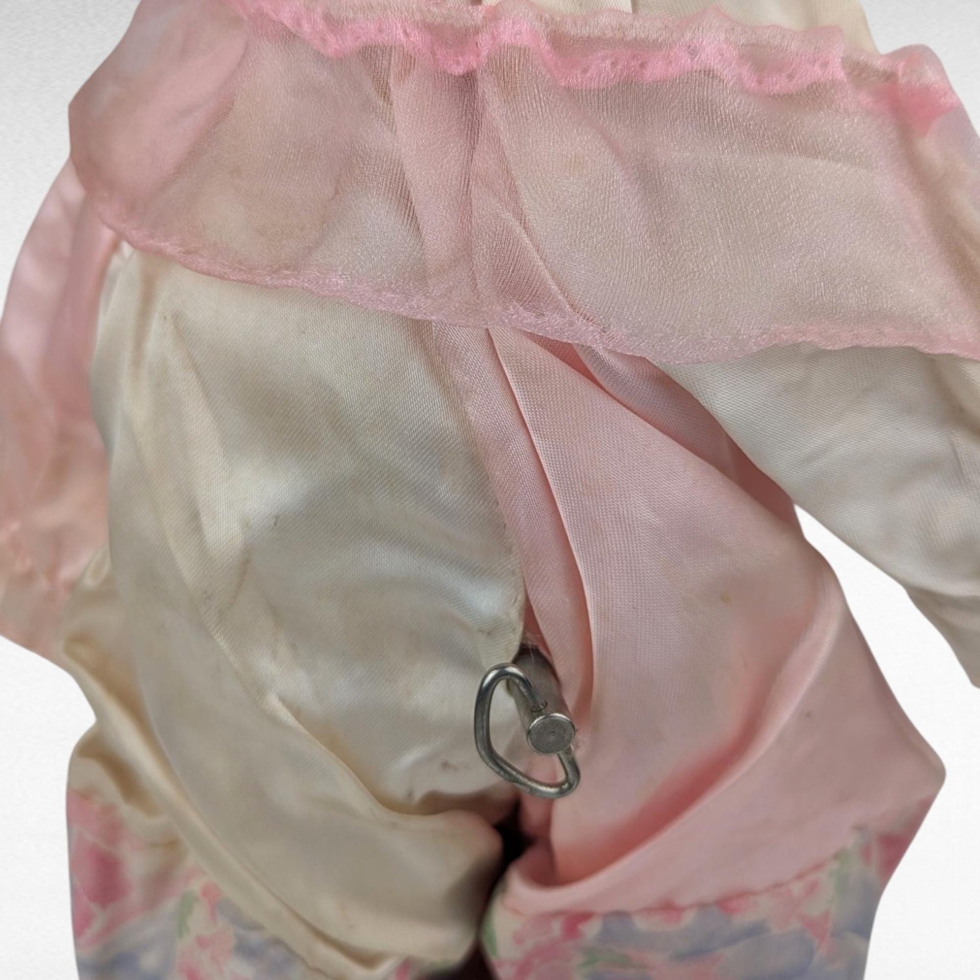 Vintage Wind-Up Musical Clown Doll, 12 Inch Pink Outfit, Collectible Toy, Playful Decor, Nostalgic Gift