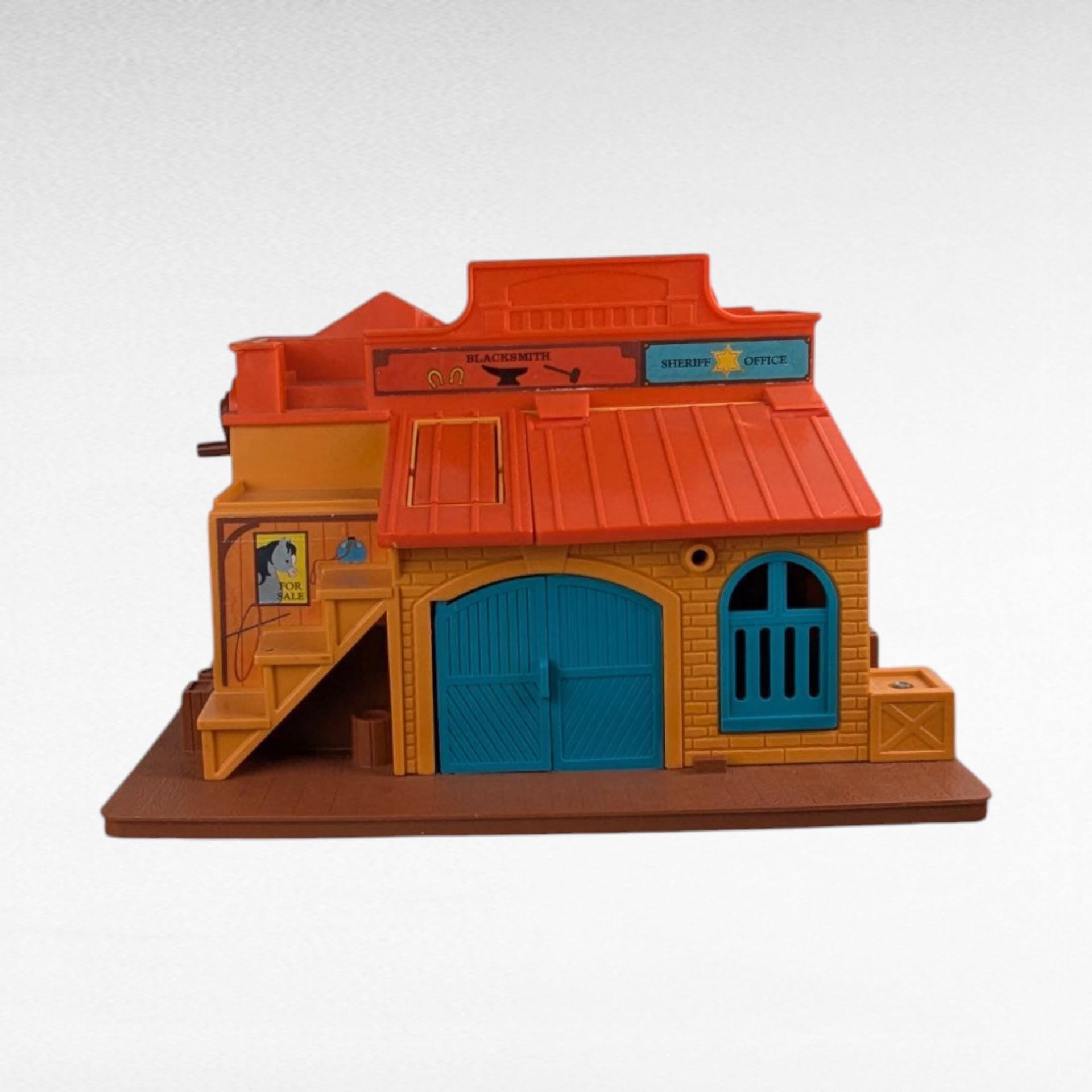 1982 Fisher Price Western Town Building, Vintage Toy Playset Structure, Collectible Toy Town, Imaginative Play Gift