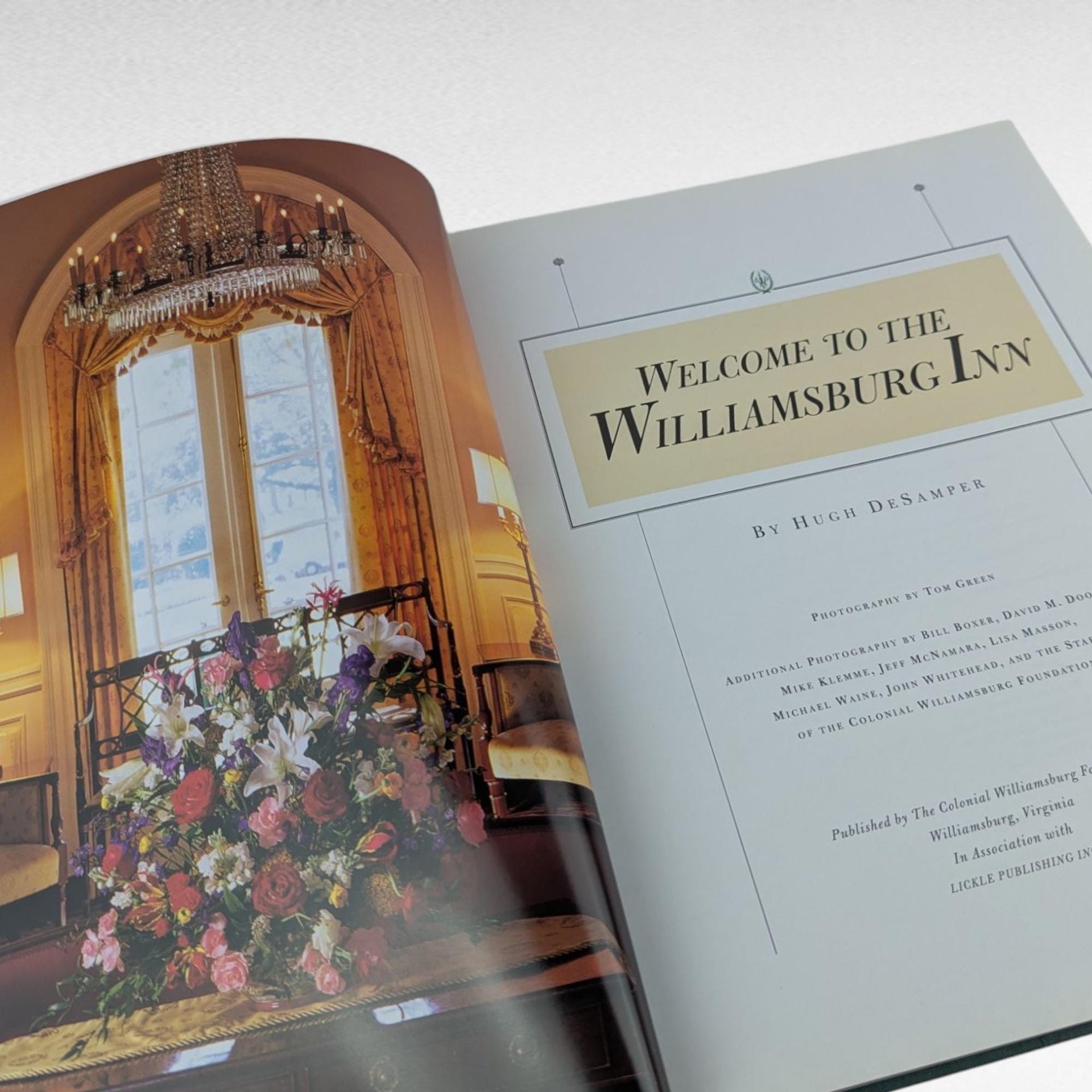 1997 Williamsburg Inn Hardcover Book, Hugh DeSamper Photography, Colonial Williamsburg Souvenir, Travel History Gift