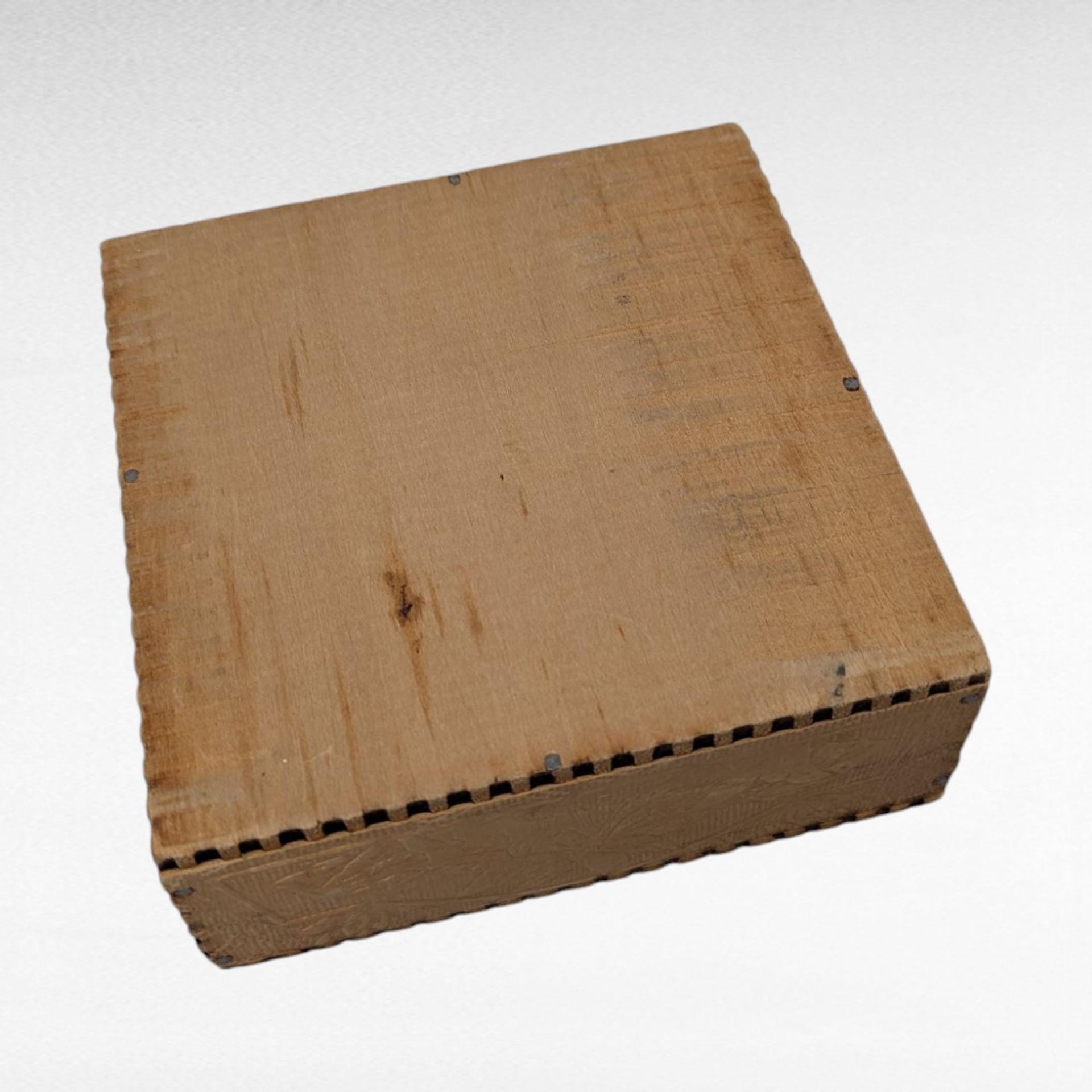 Vintage Pryography Box with Furry Face, Wooden Box, Unique Storage, Handmade Box, Decorative Box, Small Box, Whimsical Decor