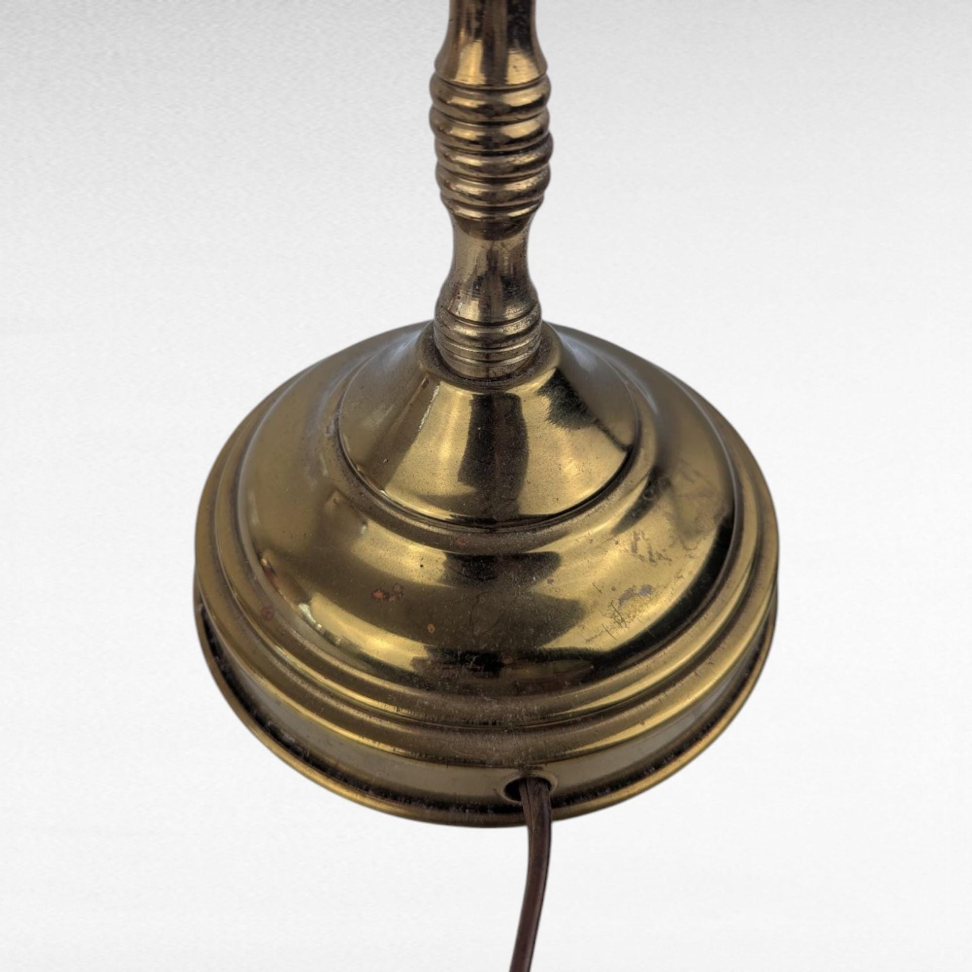 Vintage Double Brass Table Lamp, 16 Inch Height, Dual Light Desk Lamp, Antique Style Lighting, Unique Home Decor, Gift for Reader