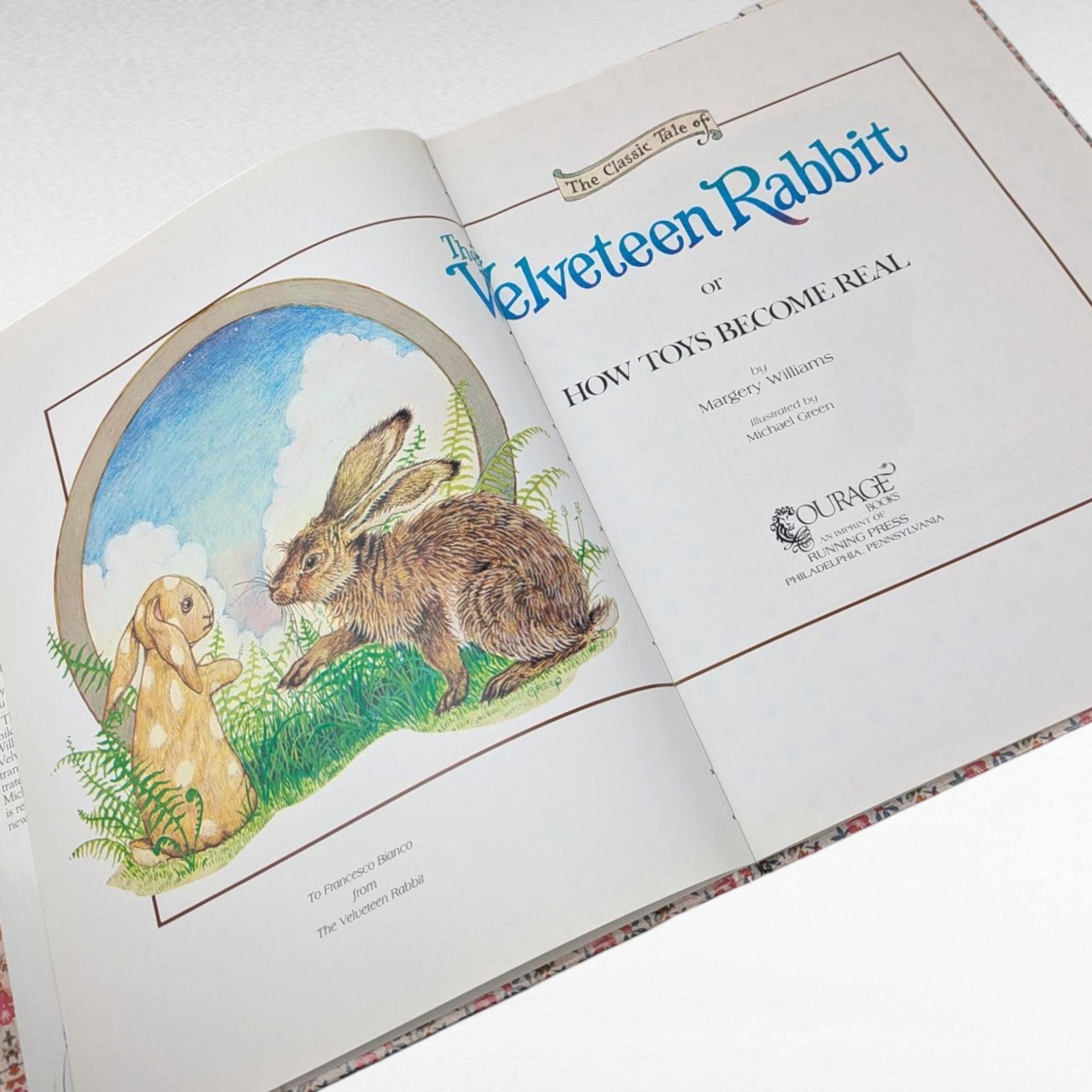 1984 Velveteen Rabbit Hardcover, Margery Williams Book, Michael Green Illustrations, Vintage Children's Book, Classic Story