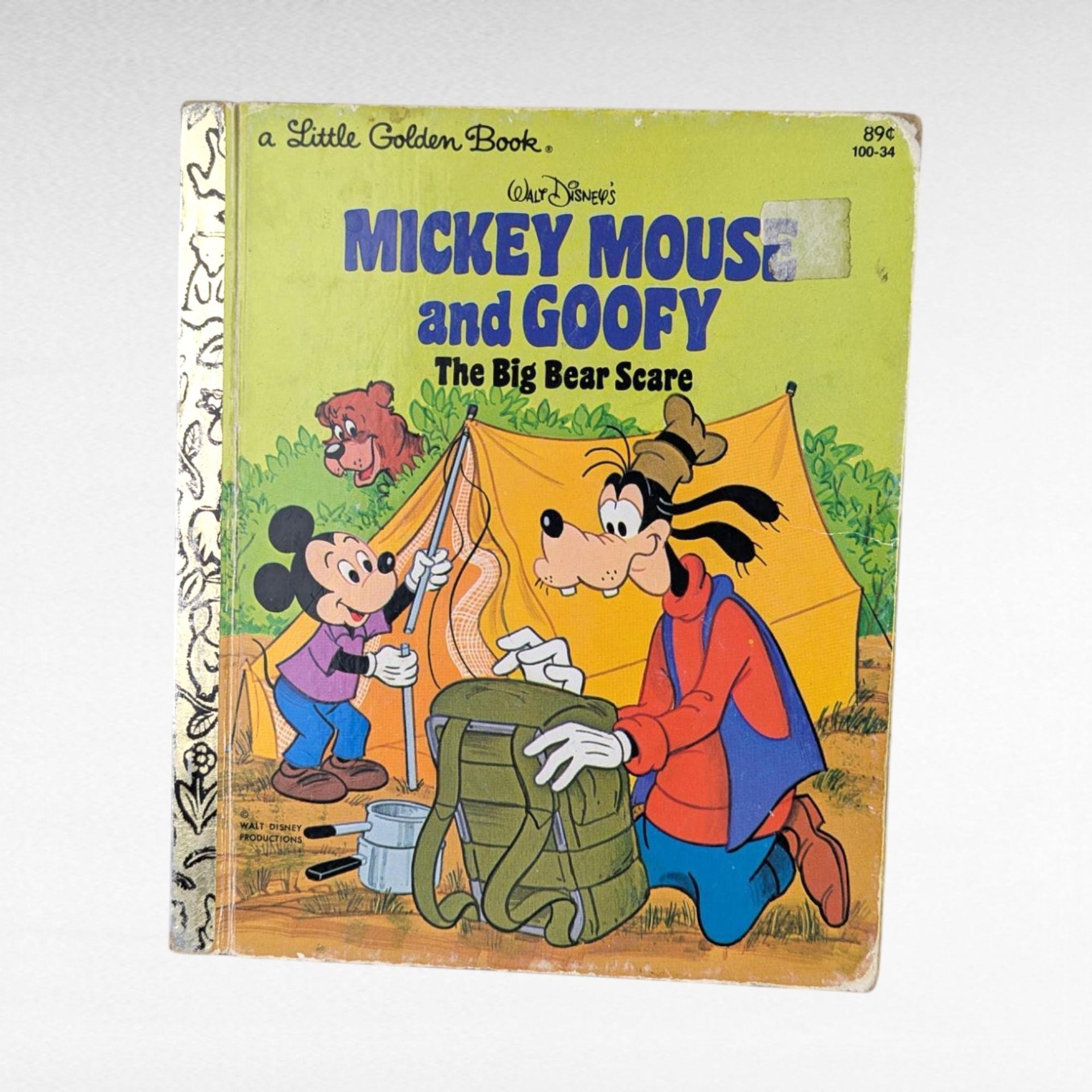 Set of 4 Vintage Little Golden Books, Donald Duck, Christmas Carol, Oscar's Book, Mickey Mouse, Children's Story Collection