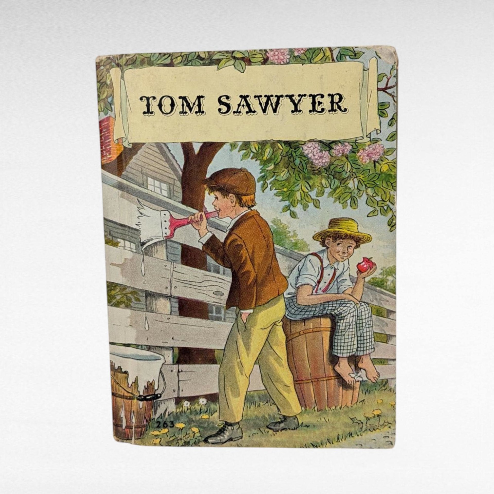 Vintage 1938 Tom Sawyer Book, Samuel Clemens Abridged Edition, Classic Children's Literature, Gift for Book Lovers