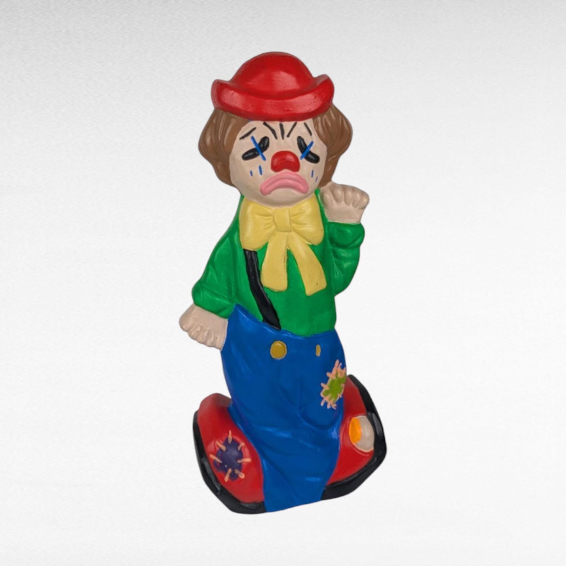 1975 Ceramic Two-Face Clown Bank Pair, Vintage Happy Sad Piggy Banks, Circus Decor