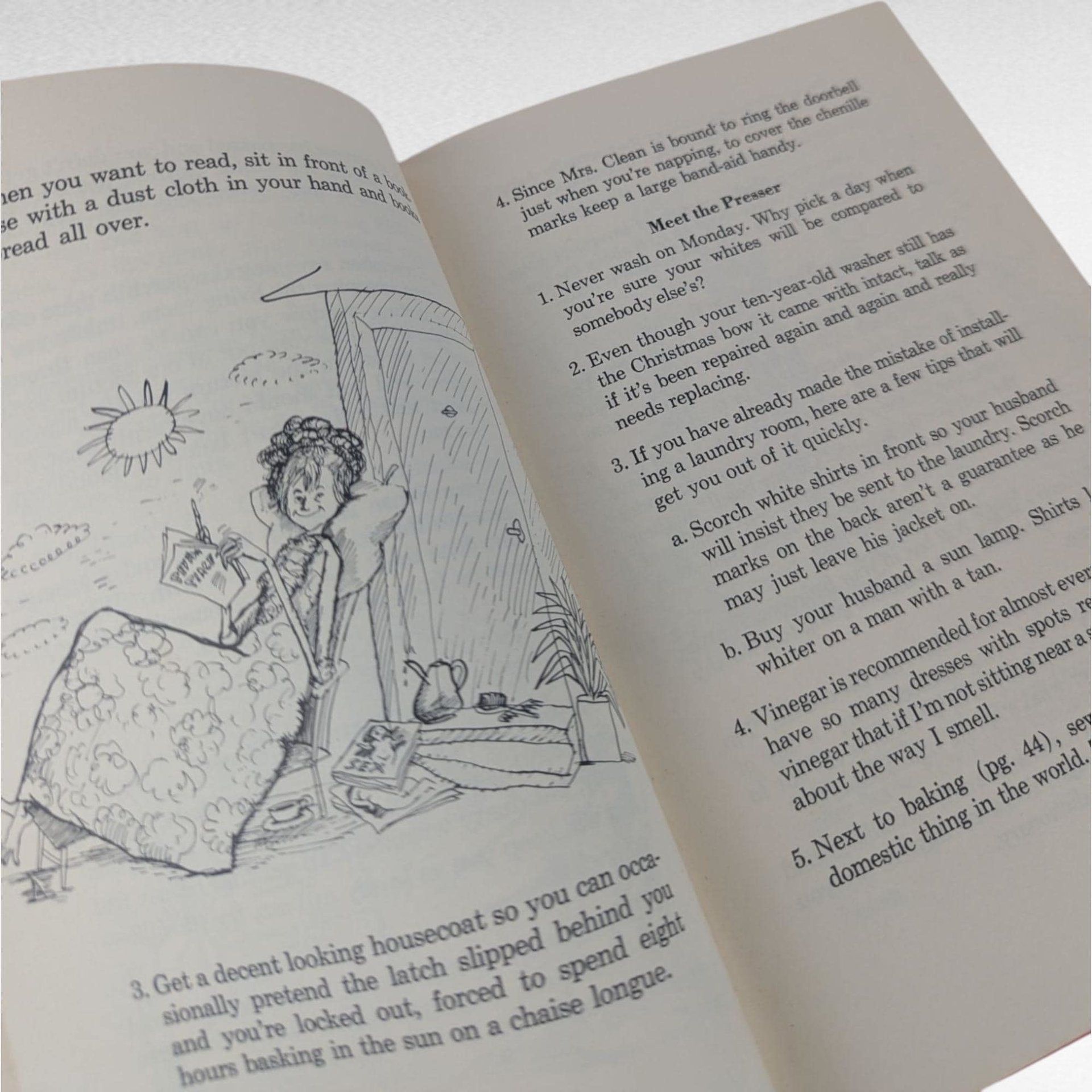 1966 Phyllis Diller Housekeeping Book, Vintage Humor Gift, Illustrated Cleaning Tips, Susan Perl Drawings, Novelty Housewife Guide