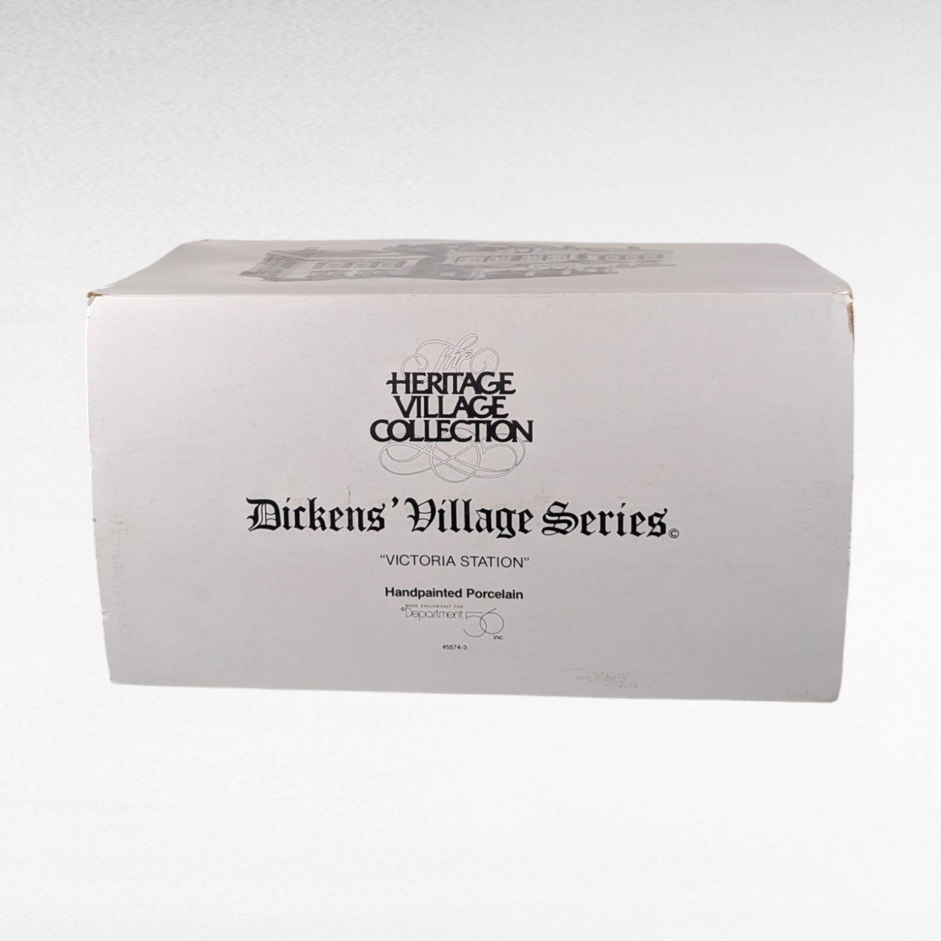 1989 Dept 56 Victoria Station, Dickens Village Building, Lit Christmas Village Display, Holiday Decor, Collectible Building