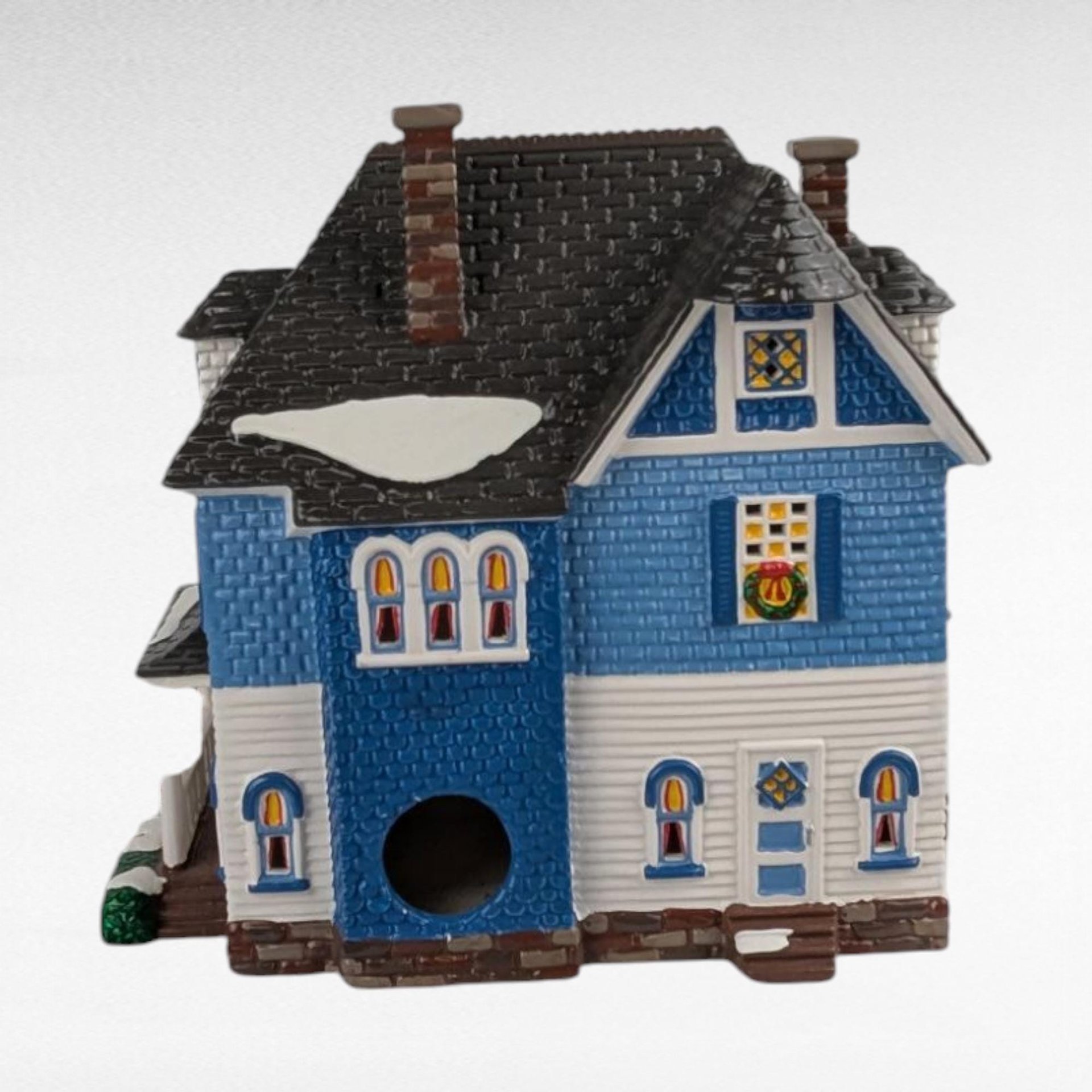 1996 Dept 56 Shingle Victorian House, Snow Village Collectible, Lighted Christmas Village Display, Holiday Home Decor Gift