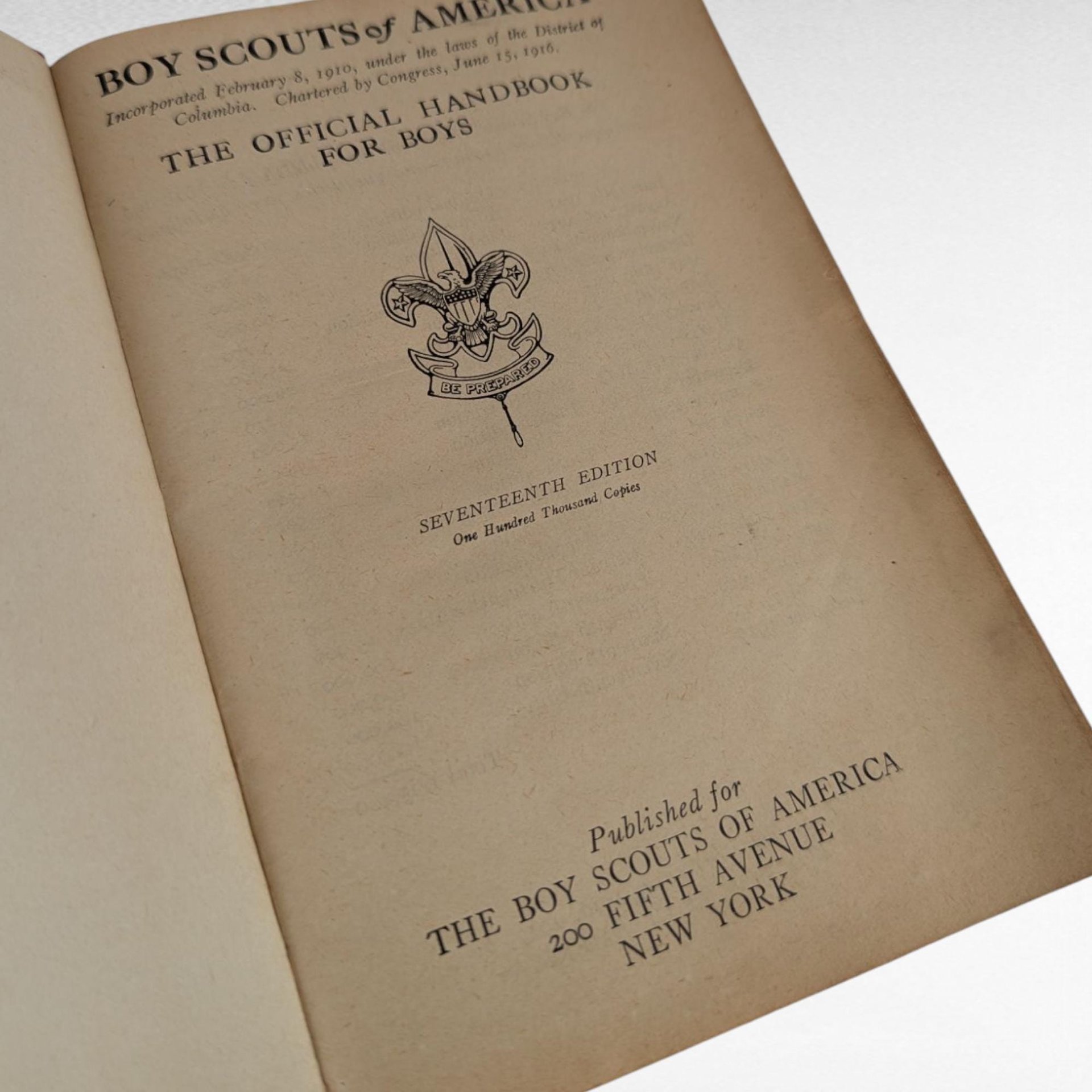 1917 Boy Scouts Handbook, Antique Scouting Collectible, Early BSA Manual, Historical Americana Gift