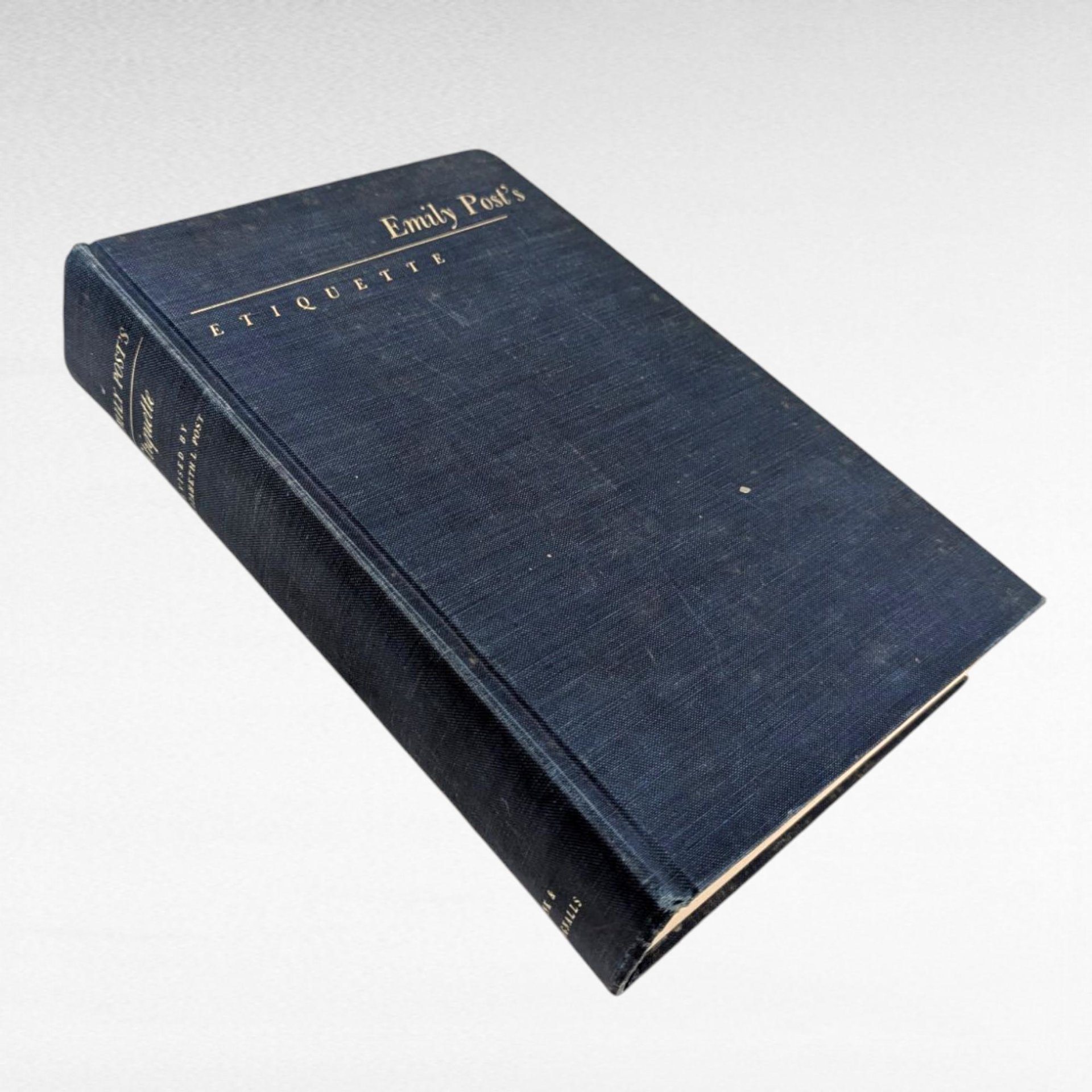 Vintage 1960 Emily Post's Etiquette Book, Revised Edition, Blue Book of Social Usage, Manners Guide, Gift for Hostess