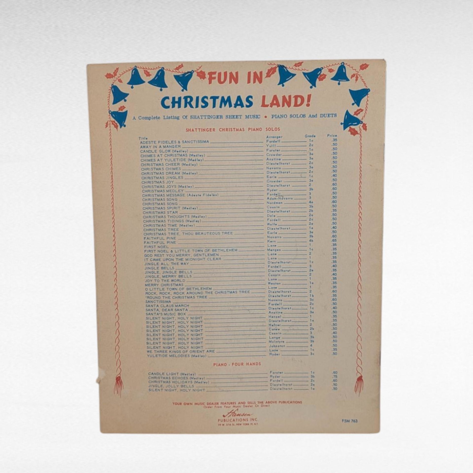 Vintage 1958 Christmas Music Book Set, Softcover Piano Sheet Music, Holiday Song Collection, Gift for Musician, Festive Music Decor
