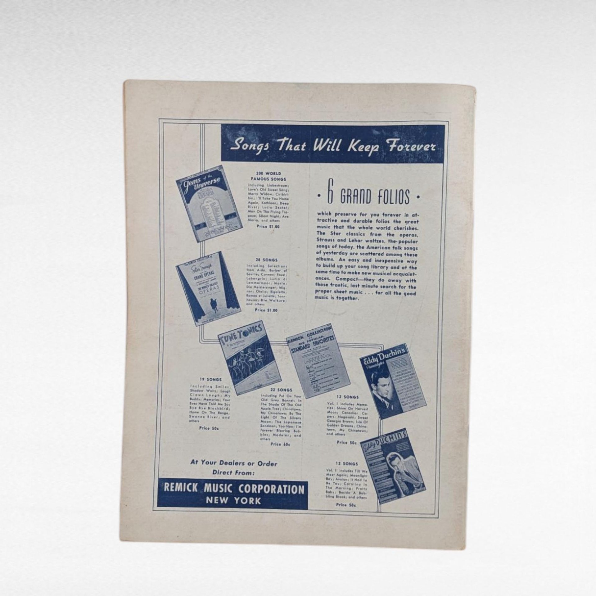 1939 Warner Bros Songbook, Vintage Sheet Music Collection, Hollywood Golden Age Music, Gift for Musician