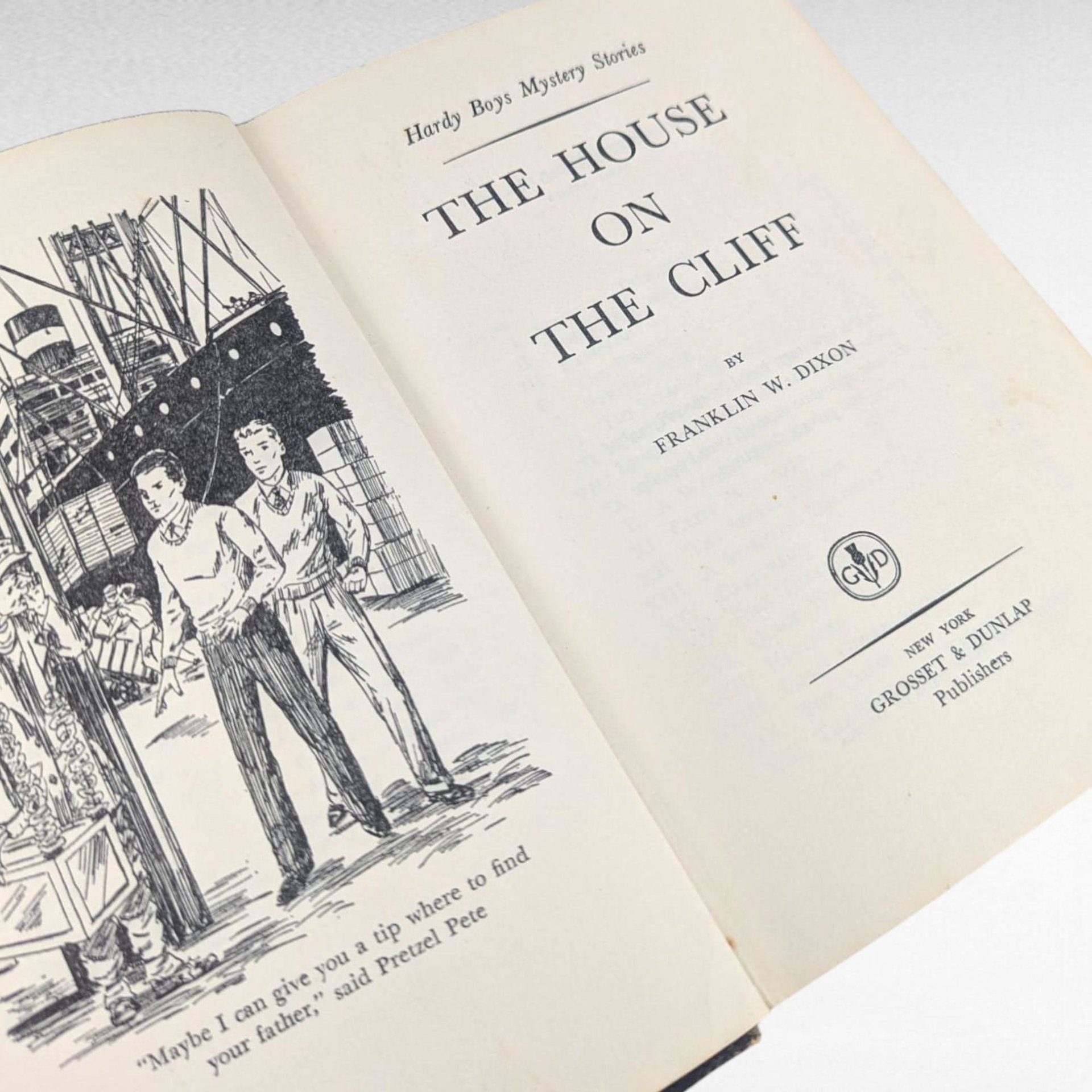 Vintage Hardy Boys Trio - Footprints Under Window - House on Cliff - Secret Skull Mountain - Classic Mystery Books - Collectible Gift