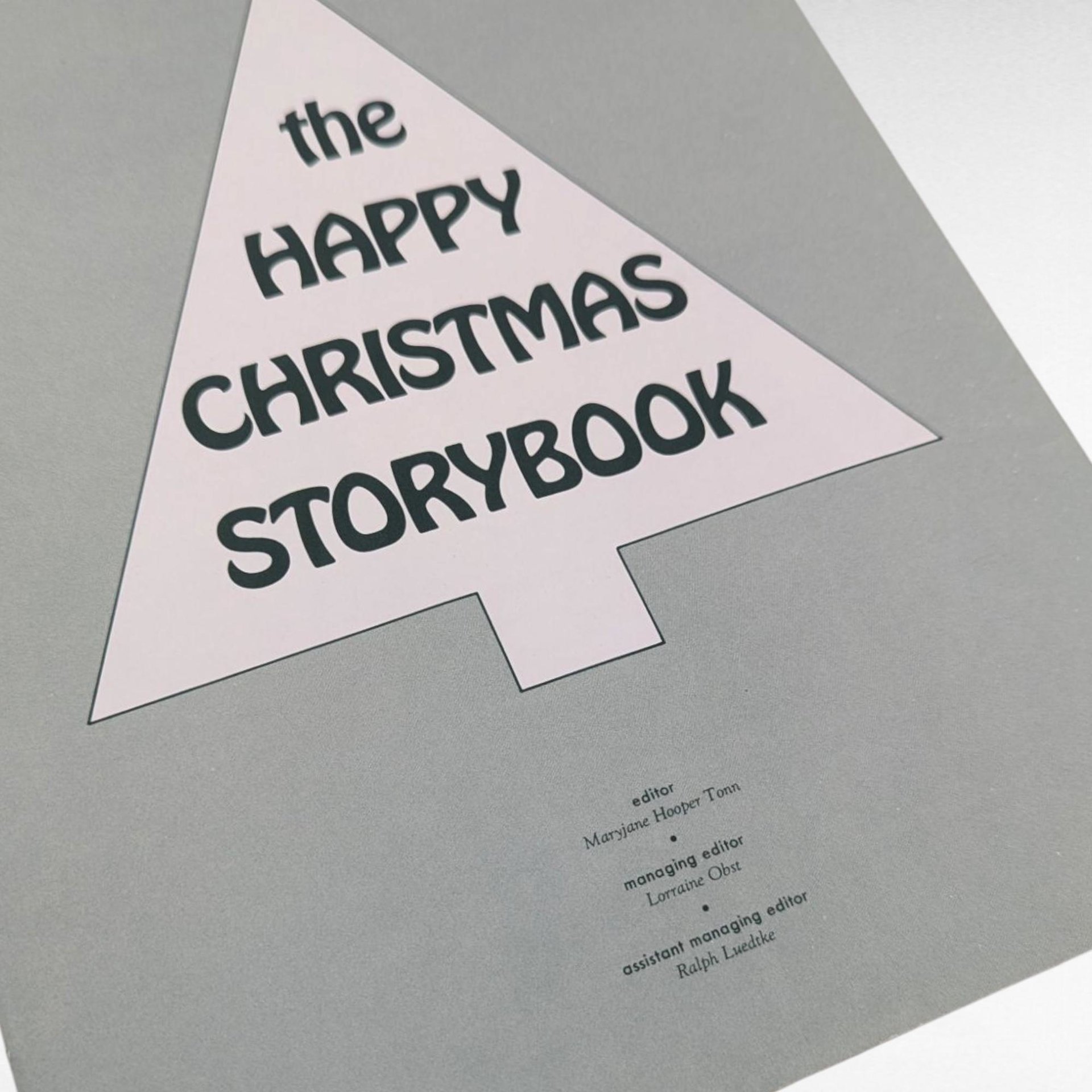Vintage Happy Christmas Storybook, Softcover Children's Holiday Book, Santa Illustration, Gift for Kids