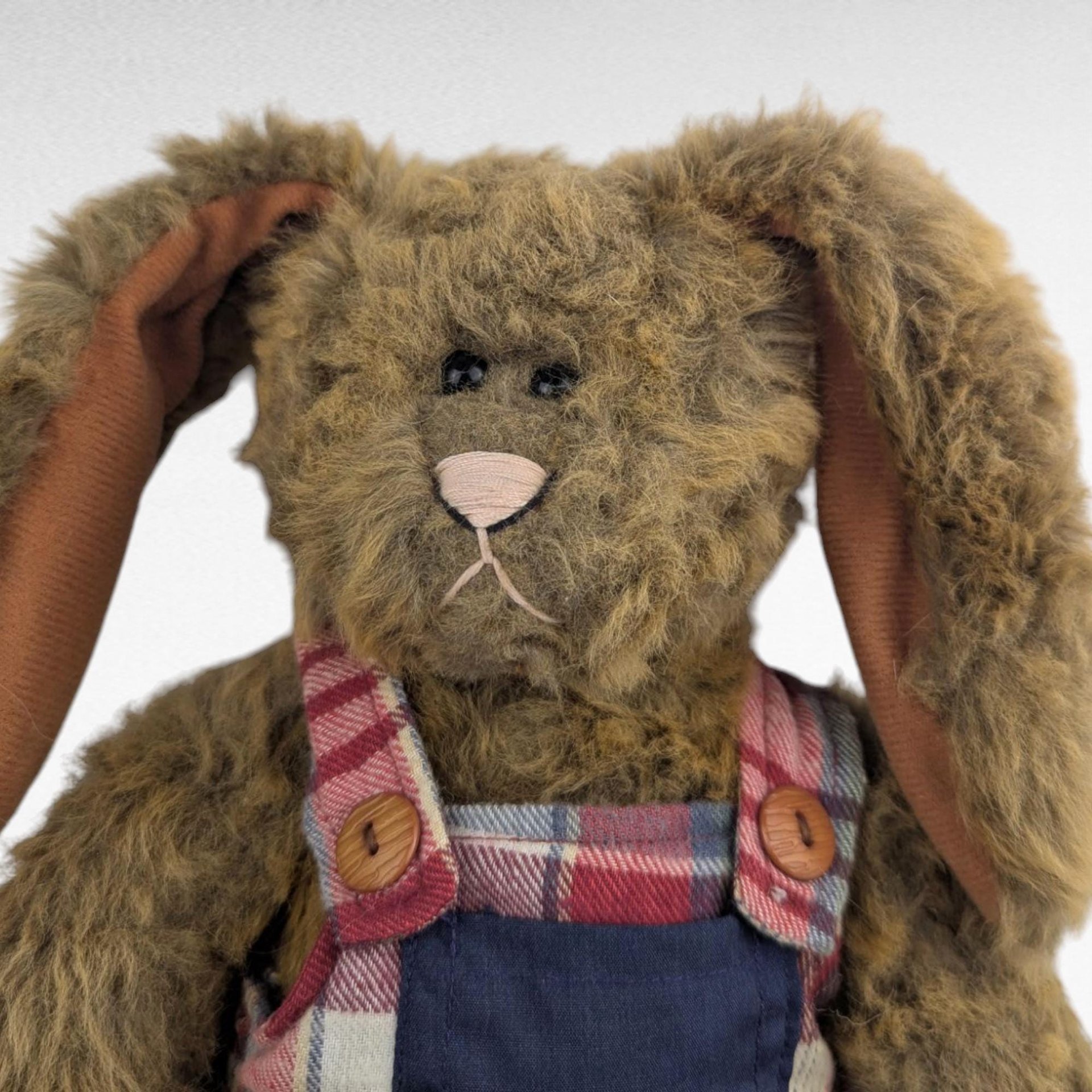 1995 Ganz Cottage Collectibles Bunny, Vintage Plush Rabbit Toy, Farmhouse Style Decor, Collectible Stuffed Animal