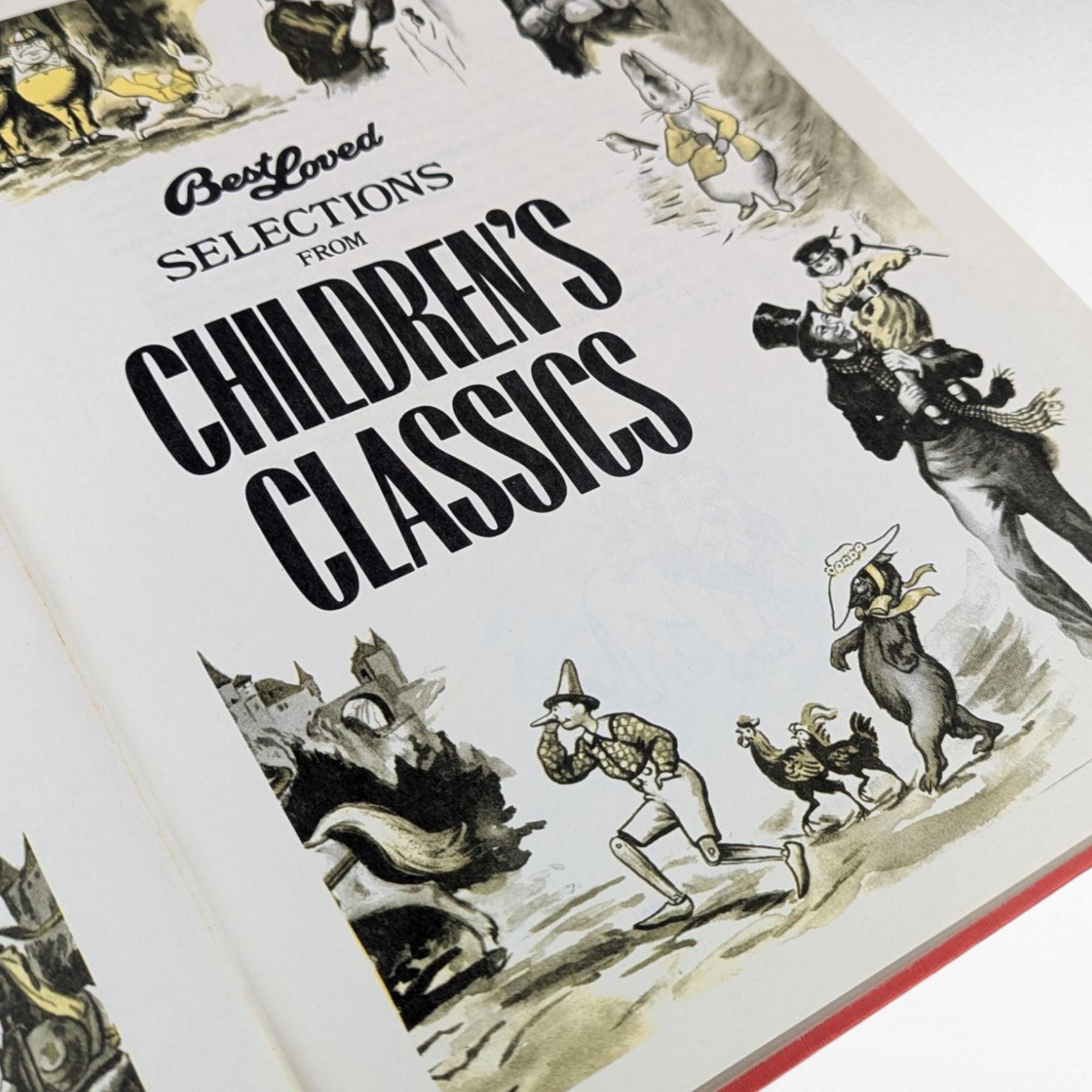 1975 Children's Classics Book, Illustrated, Winnie the Pooh, Wizard of Oz, Vintage Story, Collection Gift for Kids