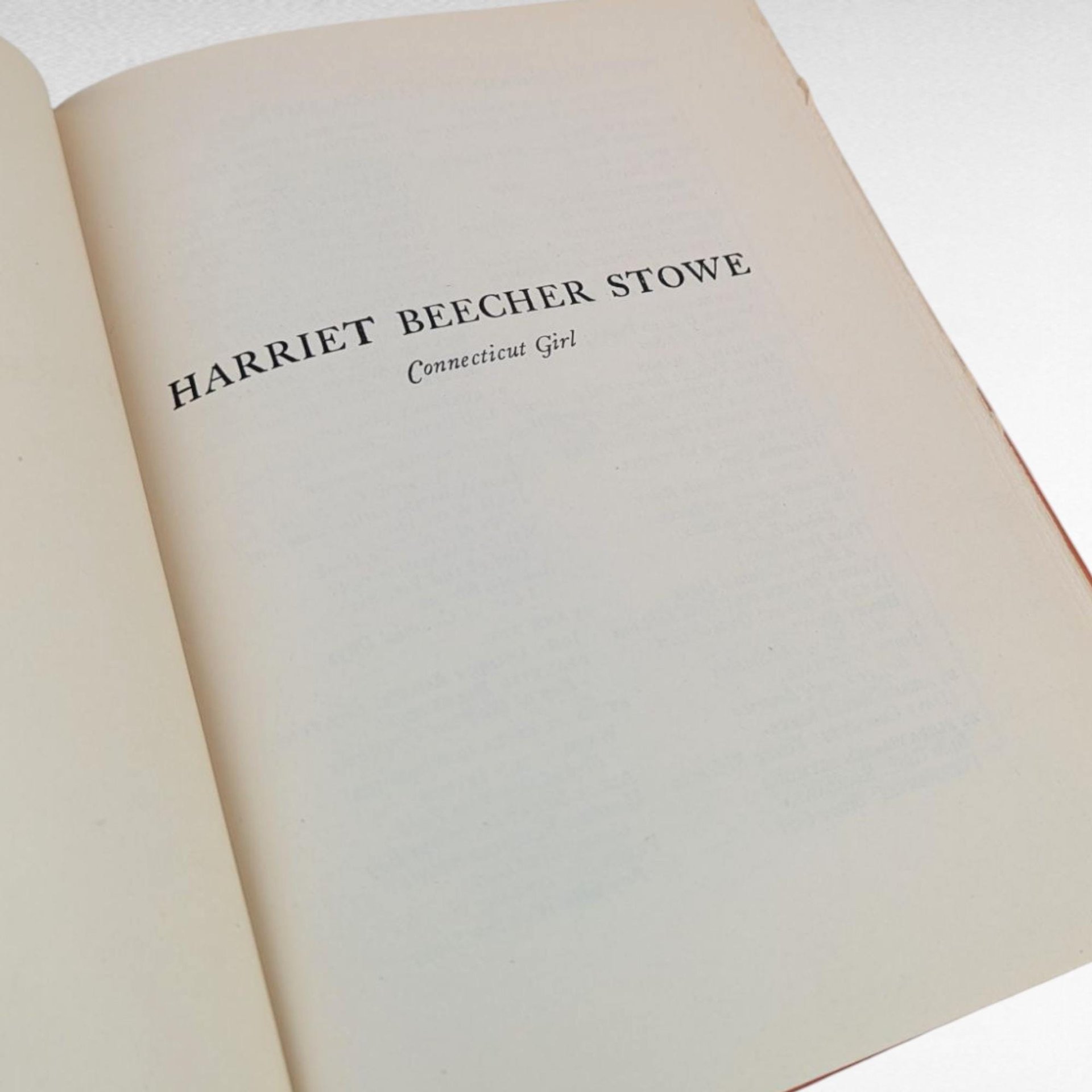 1949 Connecticut Girl,Harriet Beecher Stowe, Vintage, Illustrated, Book Gift for Literature Lovers