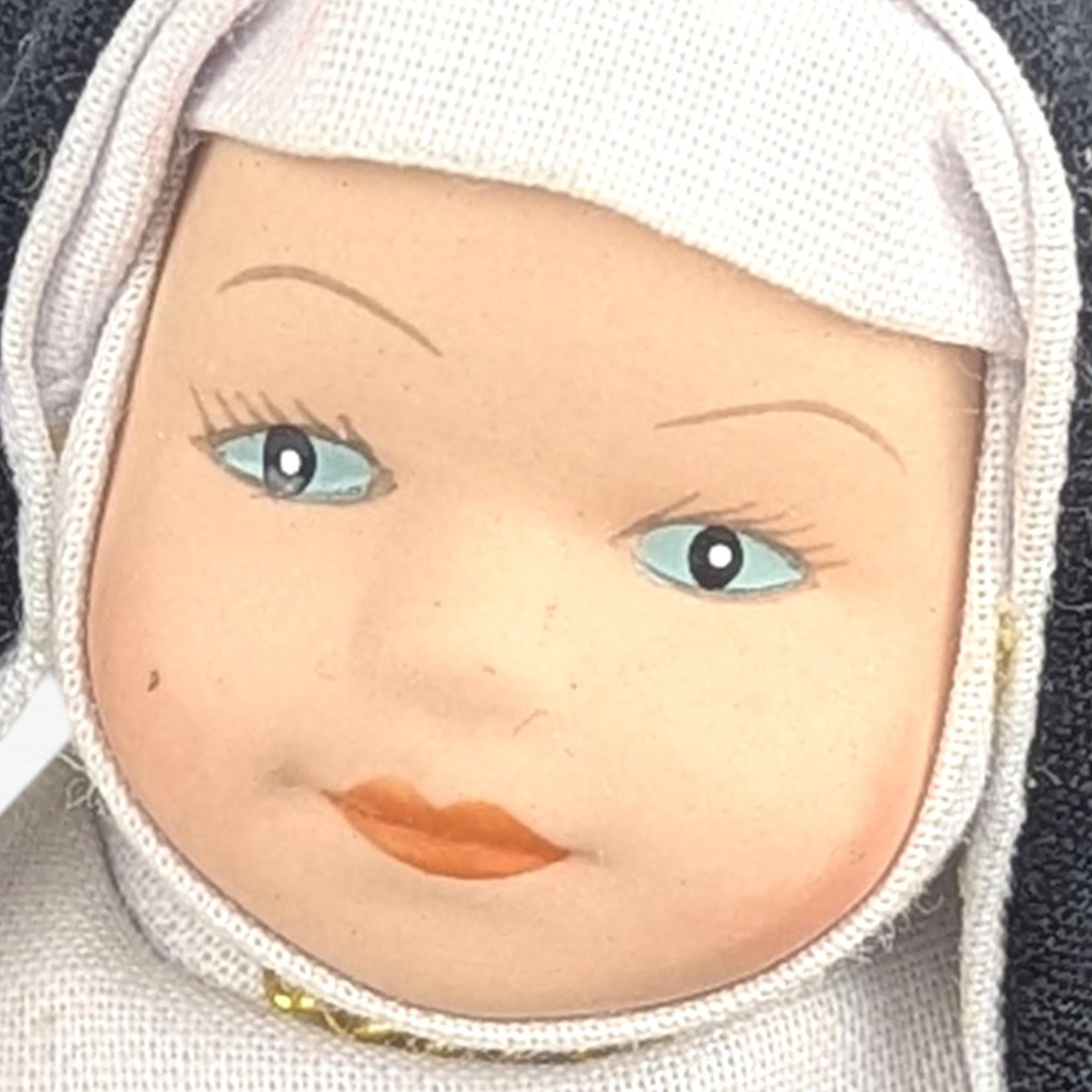 Vintage Liffey Artefacts Porcelain Nun Doll, Handcrafted, Religious Figurine, Small
