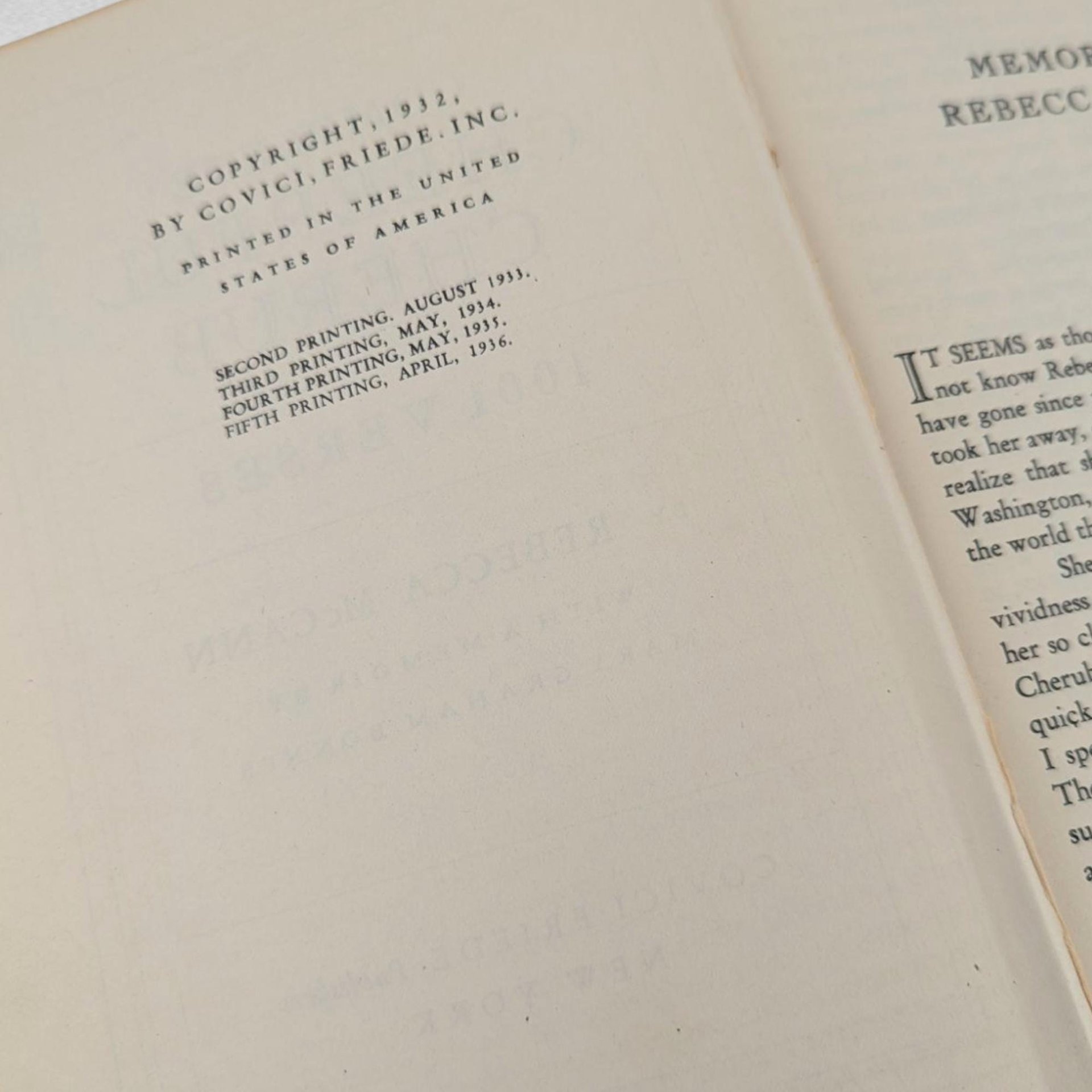 1936 Complete Cheerful Cherub Book, Rebecca McCann Poetry, Vintage Hardcover with Memoir, Gift for Poetry Lover, Book Decor