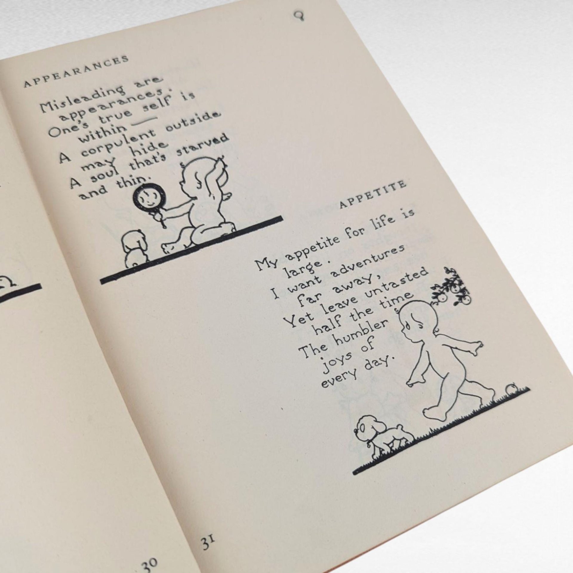 1936 Complete Cheerful Cherub Book, Rebecca McCann Poetry, Vintage Hardcover with Memoir, Gift for Poetry Lover, Book Decor