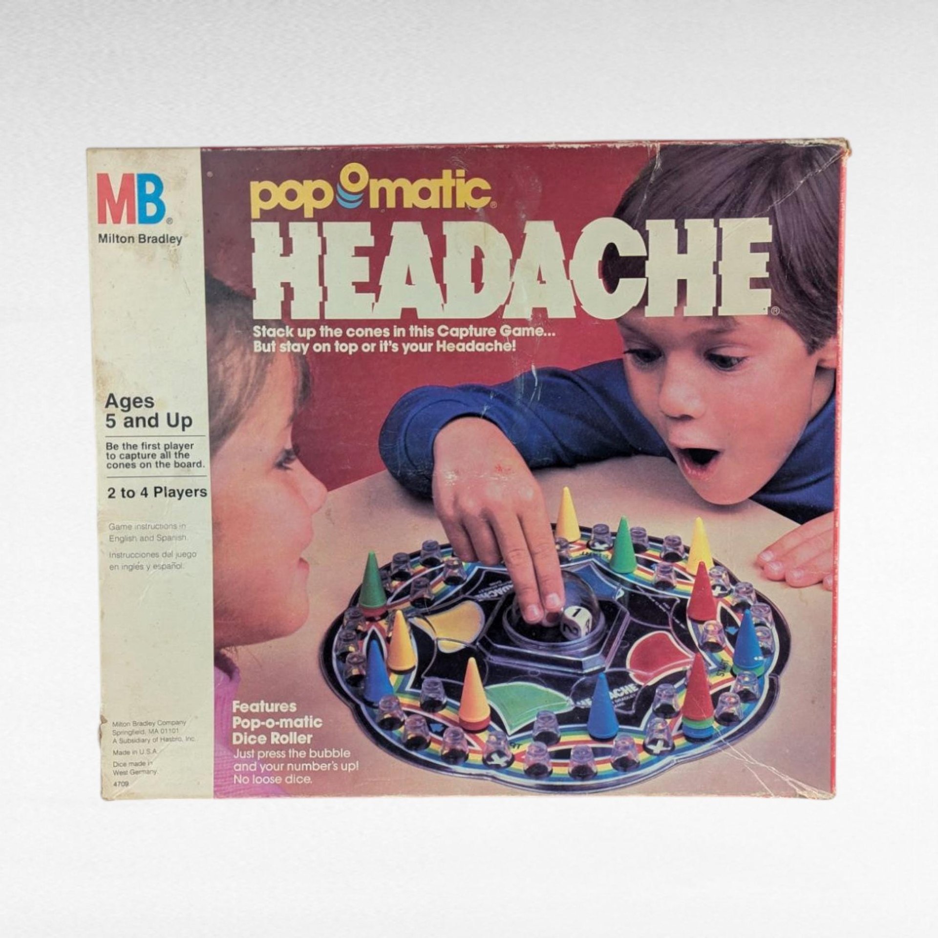 1986 Pop O Matic Headache Game, Milton Bradley, Complete, Family Fun, Vintage Board Game, Gift for Kids