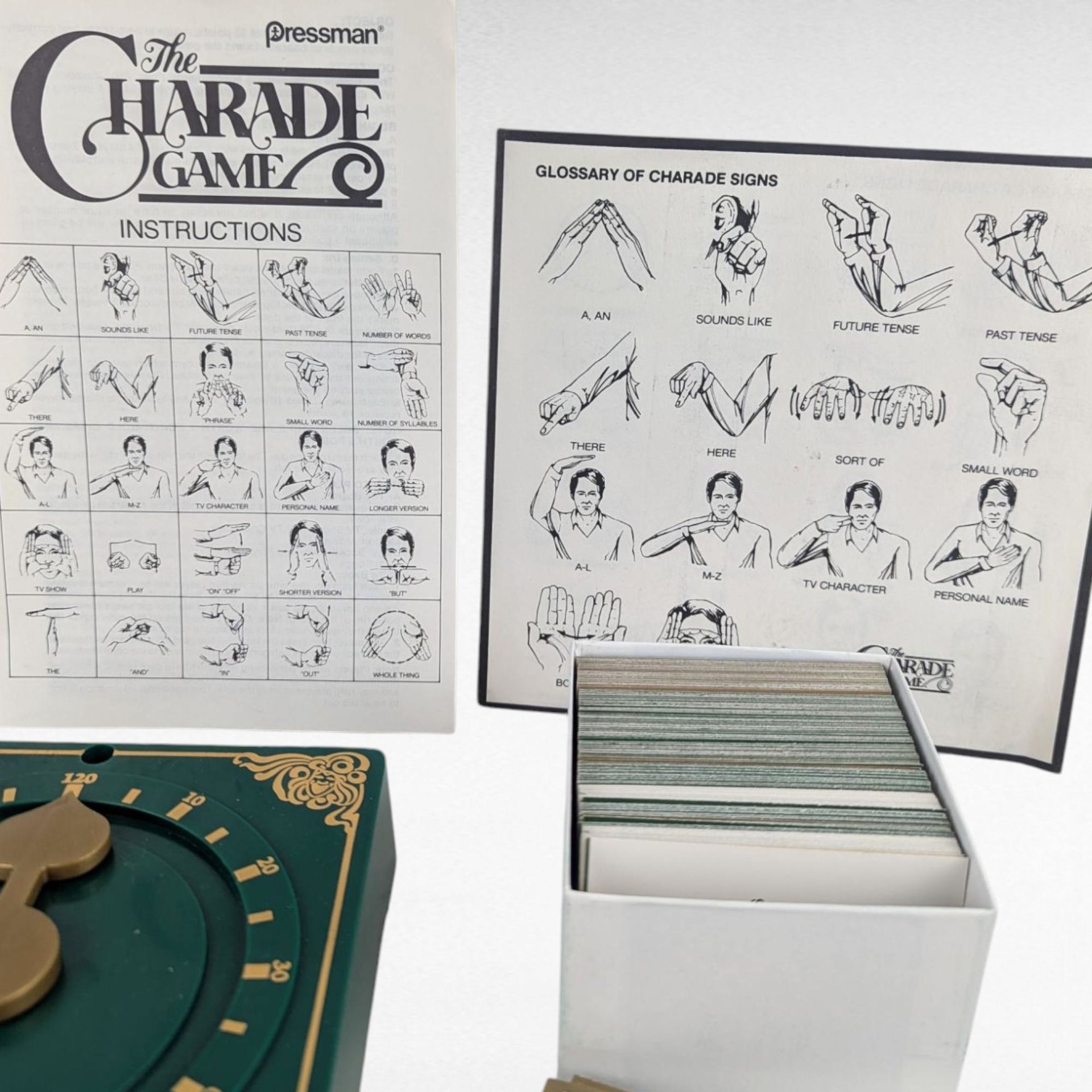 1985 The Charade Game, Pressman, Complete, Vintage Party Game, Gift for Family Fun