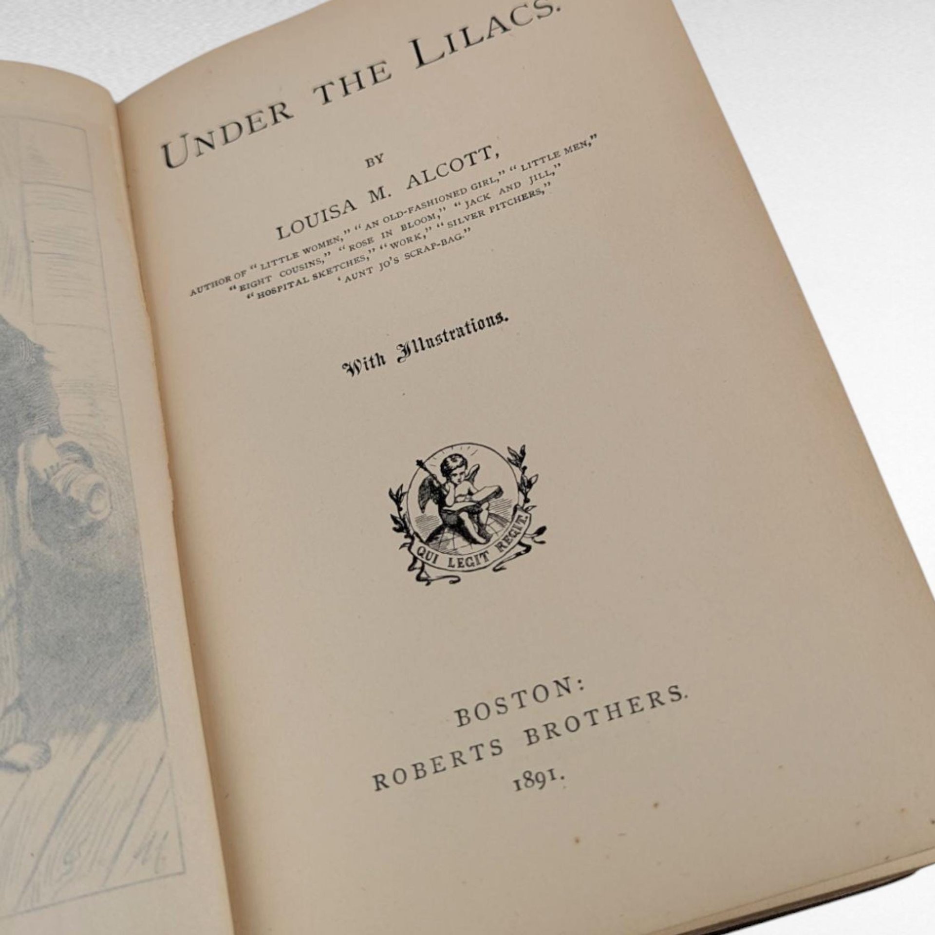 Antique 1878 Under the Lilacs Book by Louisa May Alcott, Vintage Children's Literature, Collectible Classic Novel