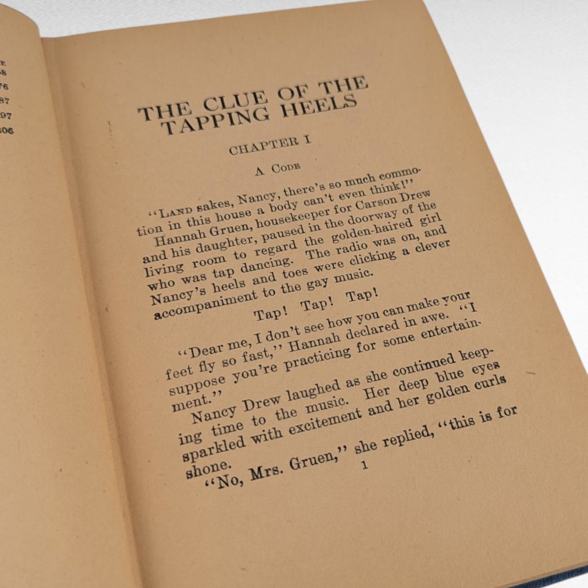 1939 The Clue of the Tapping Heels, Carolyn Keene, Vintage Nancy Drew Mystery, Collectible Book