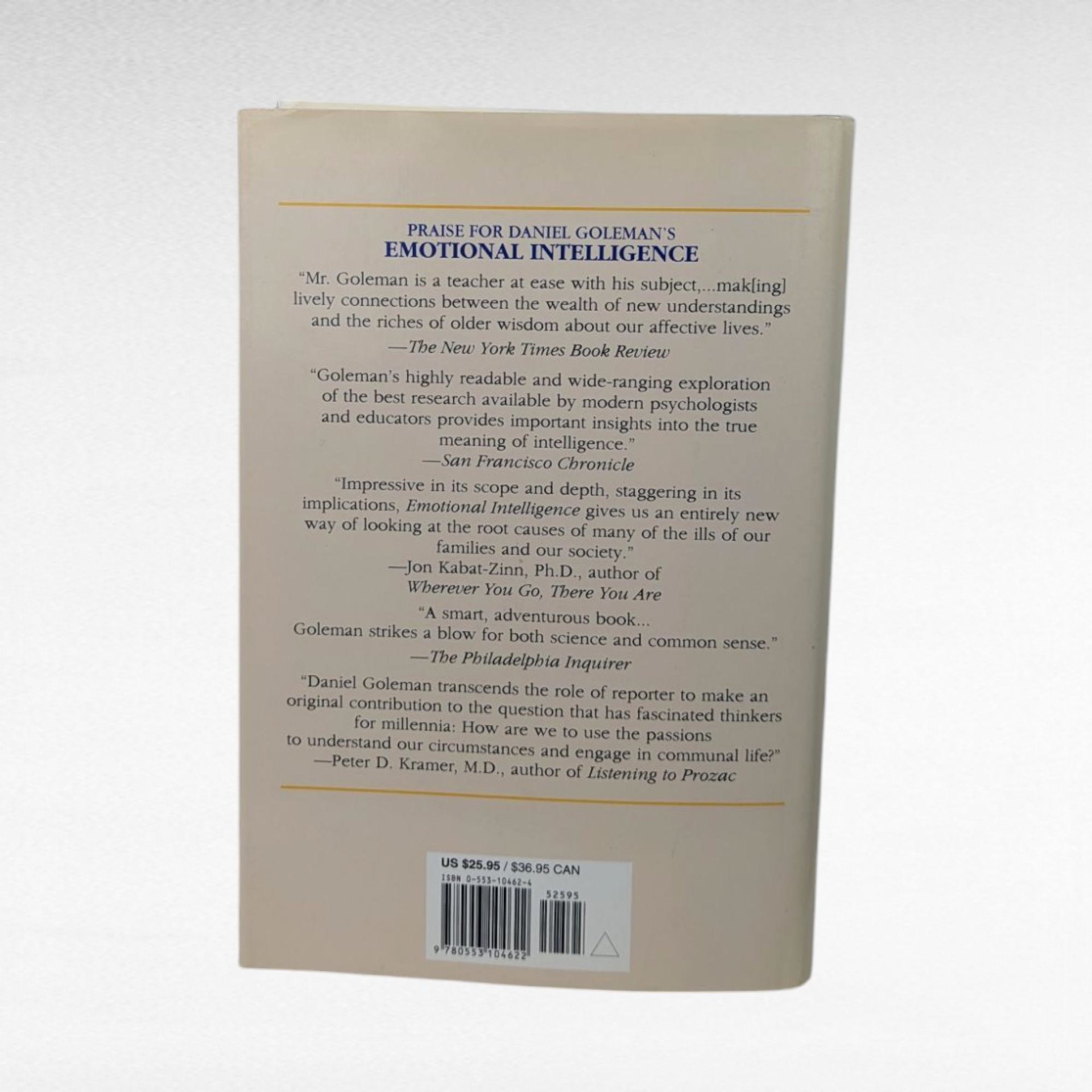 1998 Emotional Intelligence Book, Daniel Goleman, Hardcover, Business Psychology, Leadership Skills, Career Development Gift