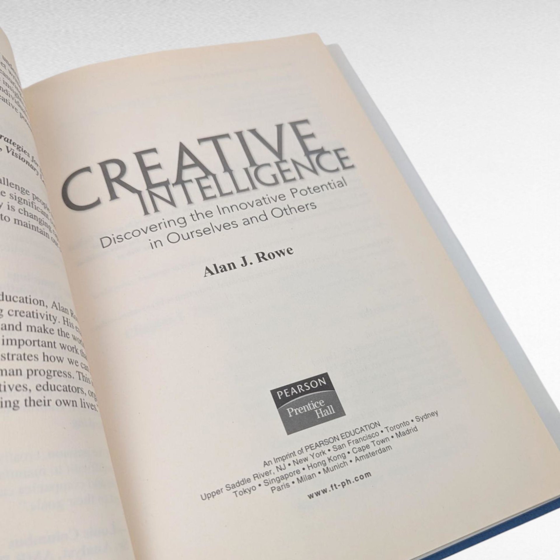 2004 Creative Intelligence Book, Alan J. Rowe Hardcover, Innovation Potential, Leadership Development, Business Strategy Gift