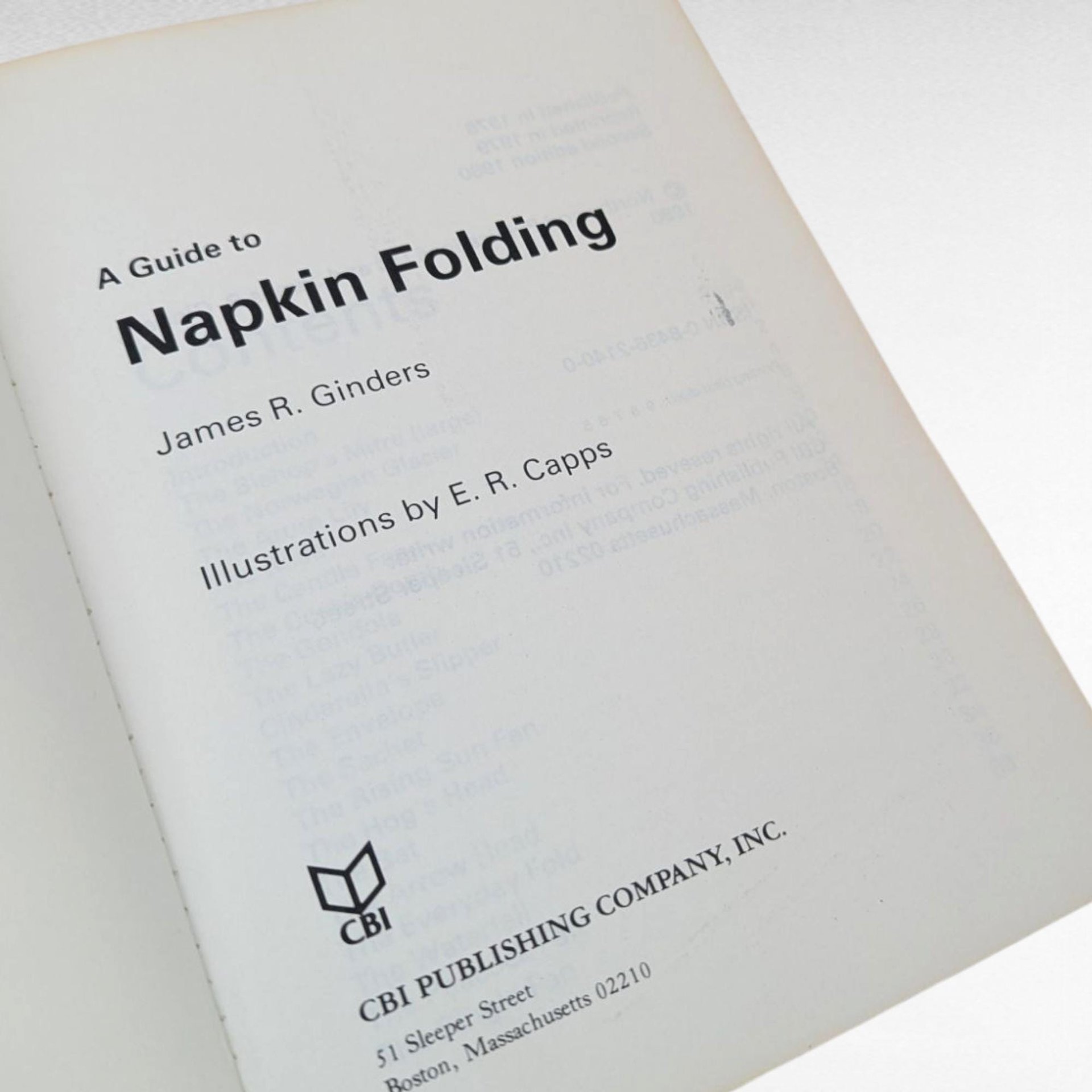 1980 Napkin Folding Guide, James Ginders Softcover, Table Setting Decor, Hostess Gift Idea, Vintage Craft Book