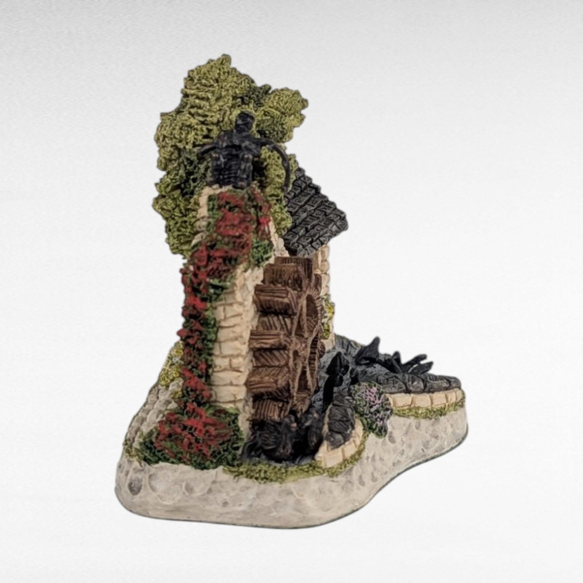 1992 David Winter "Wiltshire Waterwheel" The Shires Collection Village Figure - Miniature Cottage Collectible, No Box