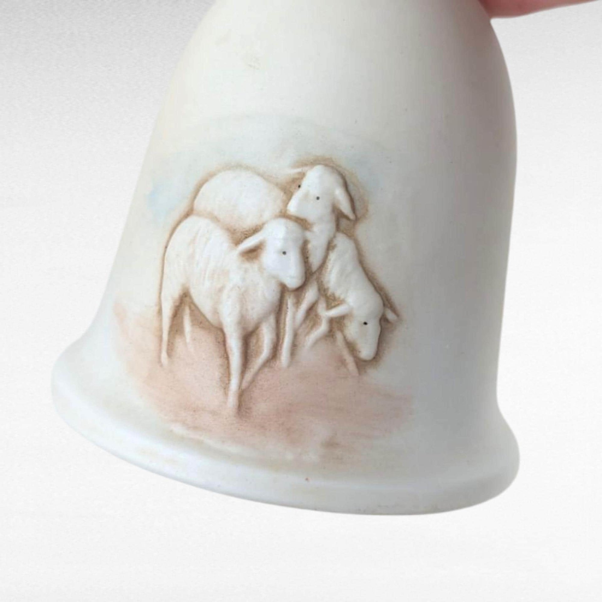 Vintage Homco Nativity Set, Ceramic Christmas Plate and Bell, Religious Holiday Decor, Gift for Christian