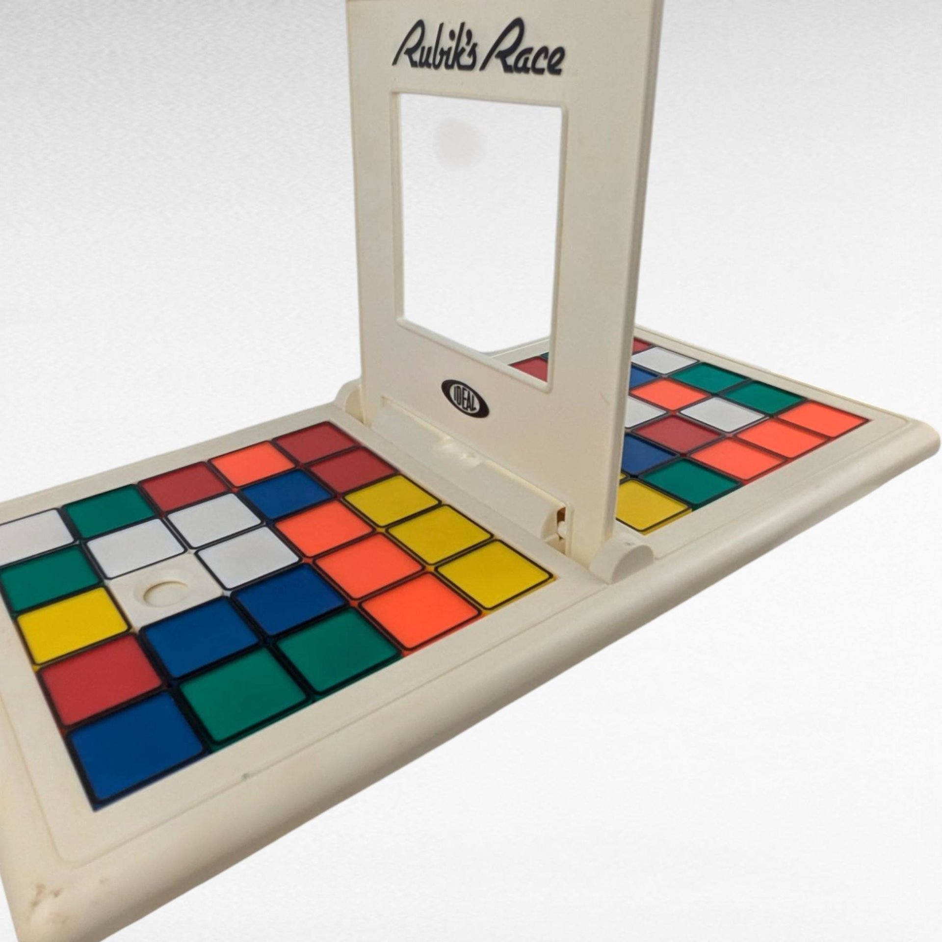 Vintage 1982 Ideal Rubik's Race Game, Complete Fast-Paced 2-Player Puzzle Challenge, All Pieces