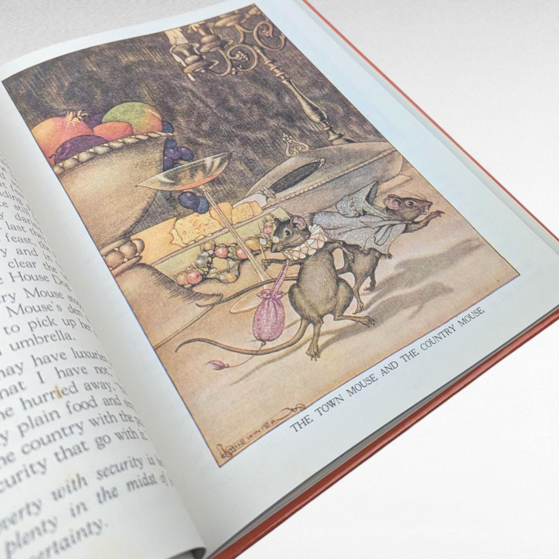 Vintage The Aesop for Children, Hardcover Book, Milo Winter, Illustrations, Checkerboard Press, Classic Fables Collectible