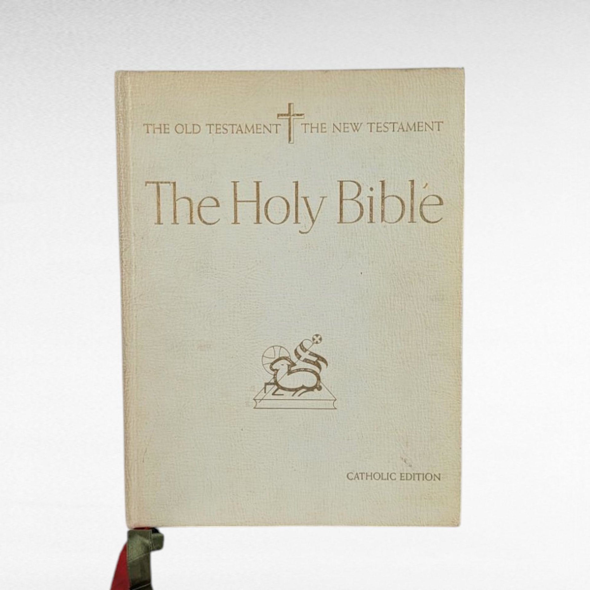 Vintage 1960 Catholic Holy Bible, Elsa Jane Werner, Charles Hartman, Old & New Testament, Illustrated Hardcover