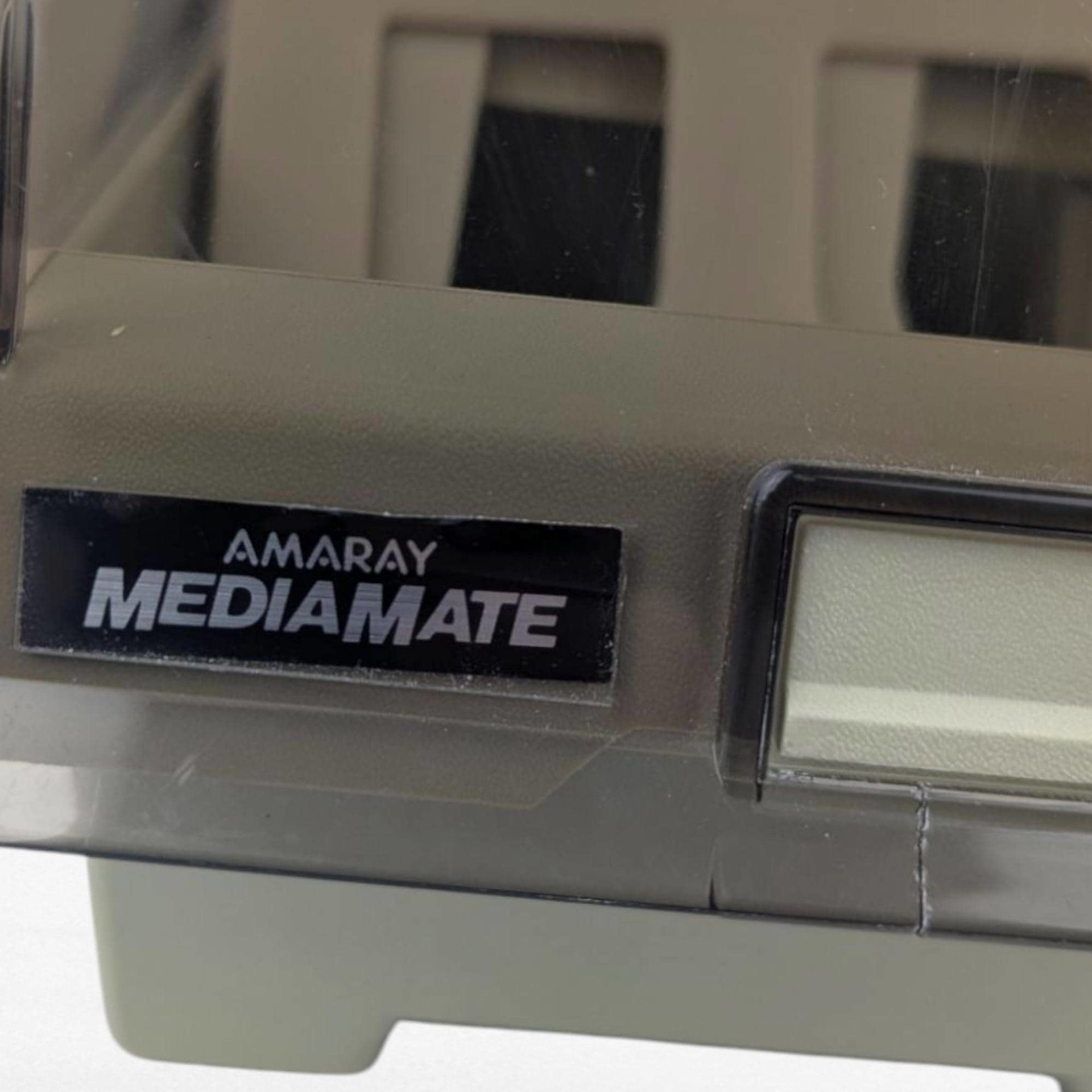 Vintage Amaray MediaMate 5.25 Inch Floppy Disk Storage Box, Smoked Lid, 5 Dividers, Computer Data Organizer, Tech Collector Gift