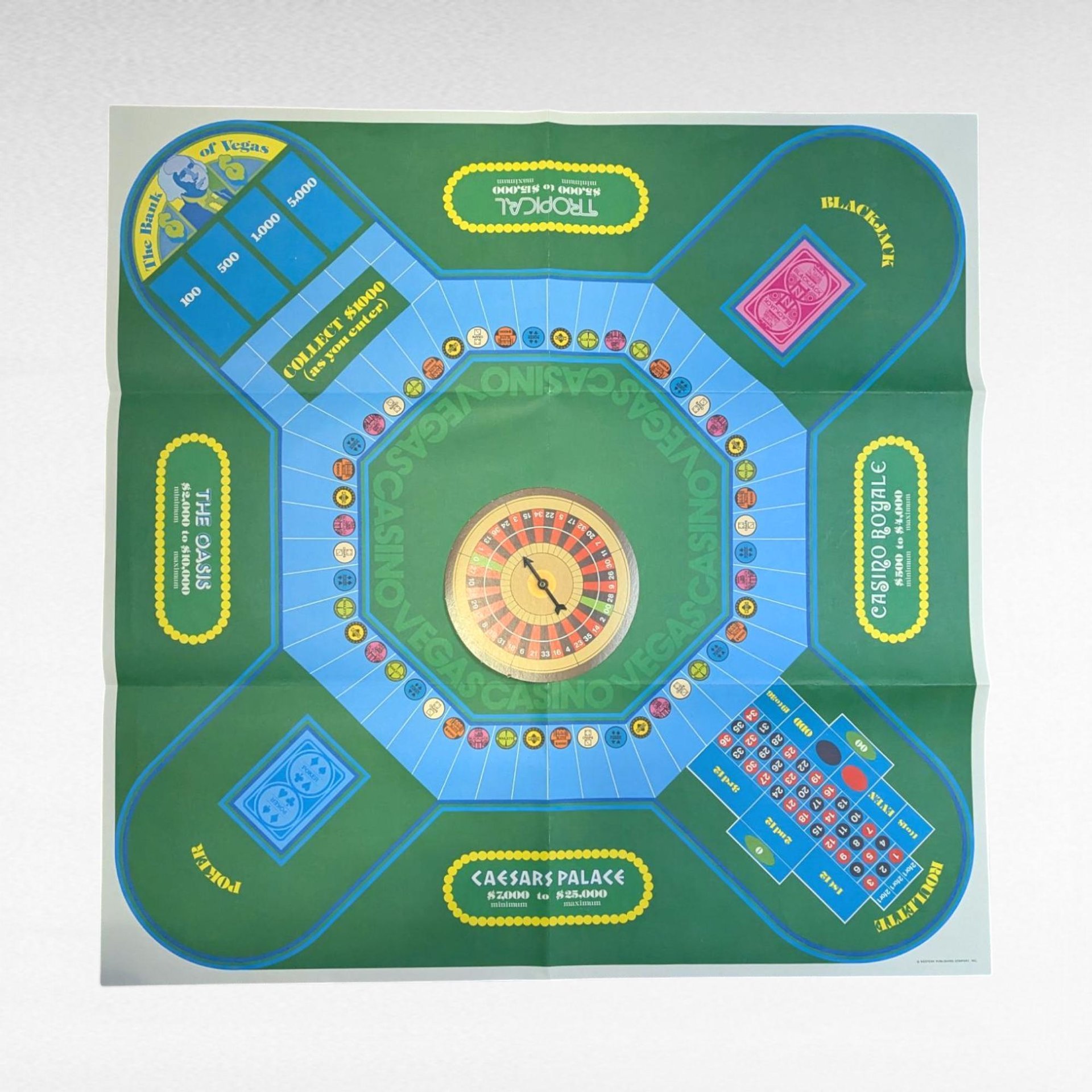 1975 Casino Vegas Board Game, Complete Western Publishing, Vintage Family Game Night, Collectible Gambling Game