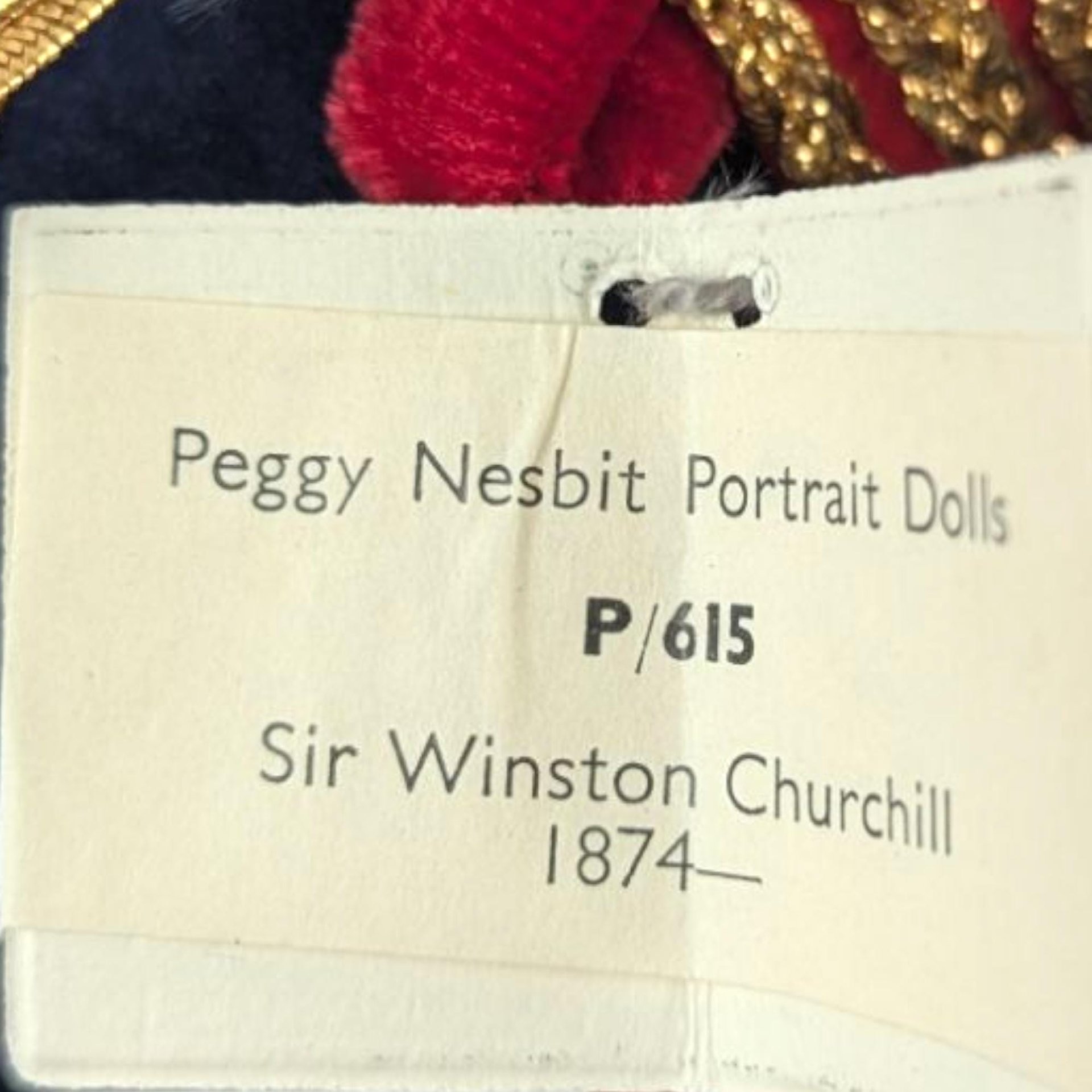 Vintage Peggy Nisbet Sir Winston Churchill Doll, English Historical Figure, Collector Display, Political Memorabilia, Gift for History Buff