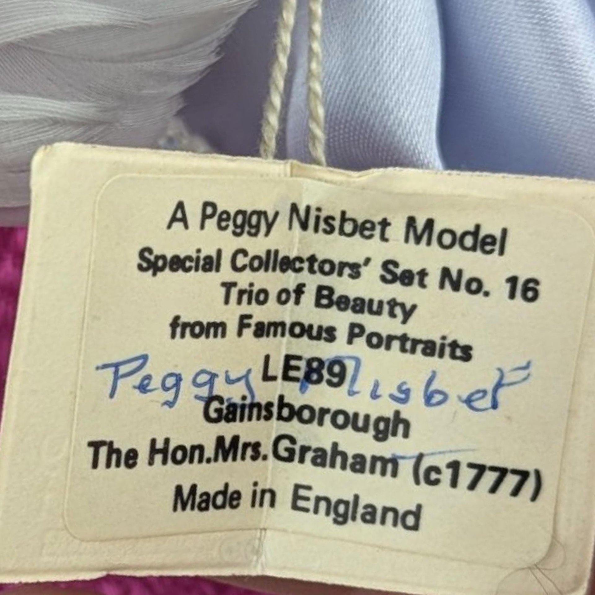 Vintage Peggy Nisbet Gainsborough Doll, Trio of Beauty, Limited Edition, English Collector Doll, Art History Gift, Display Piece