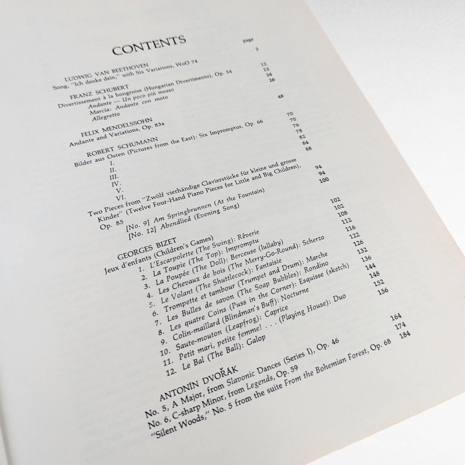 1979 Four-Hand Piano Music Book, 19th Century Composers, Vintage Sheet Music Collection, Gift for Pianist